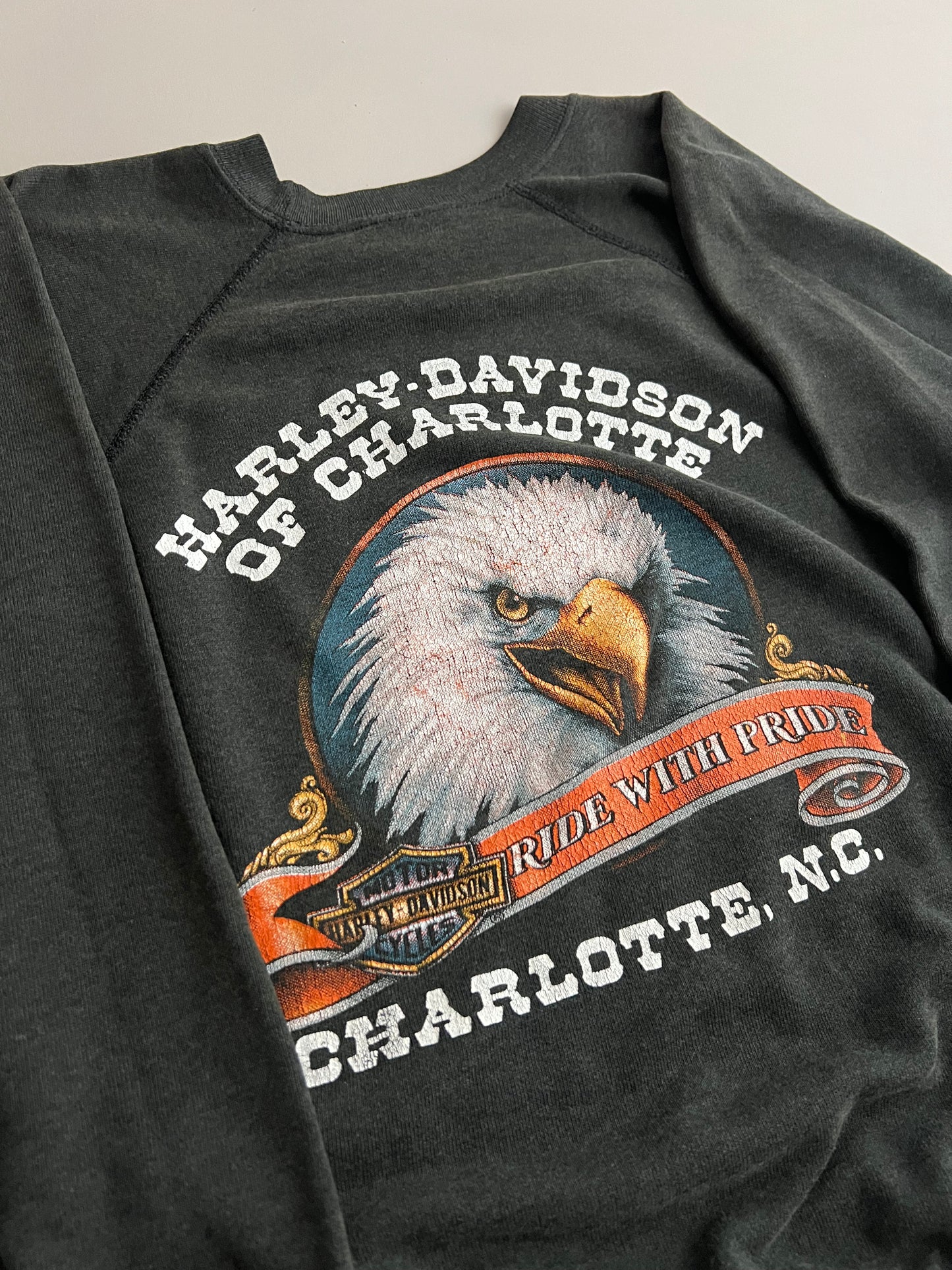 Large 1986 Harley Davidson Charlotte NC Sweatshirt