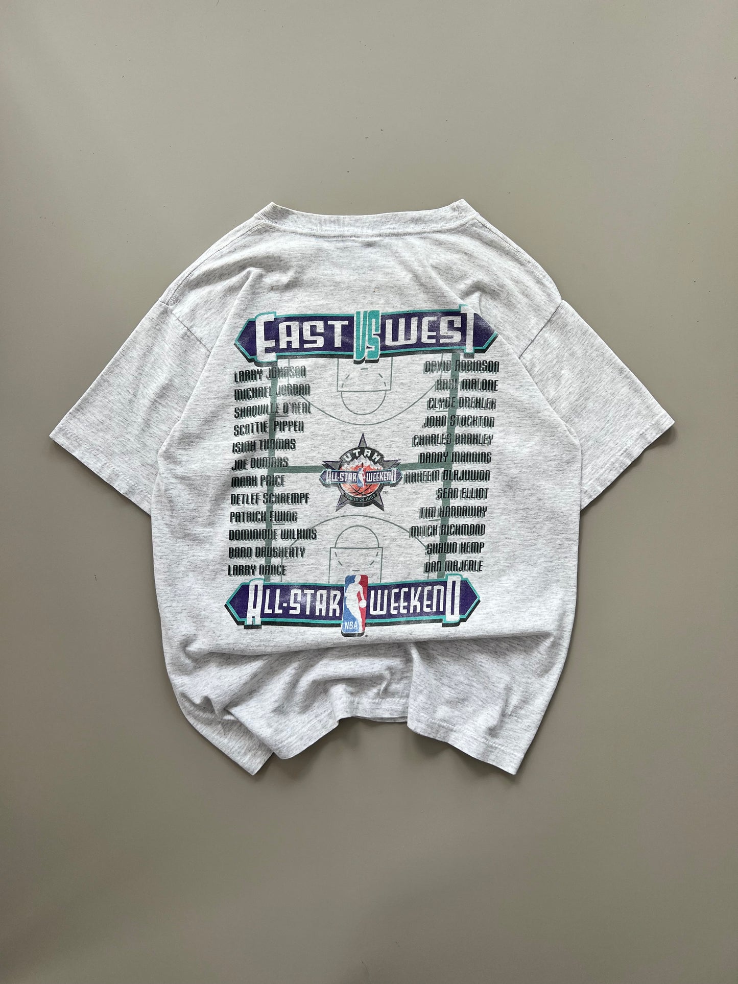 Large 1993 Utah NBA All Star Game Caricature T-shirt