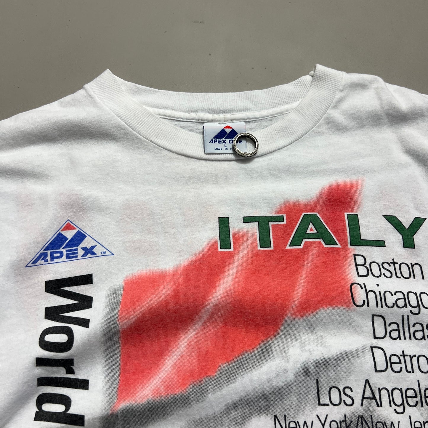 Large 1994 Italy World Cup Usa Apex T-shirt
