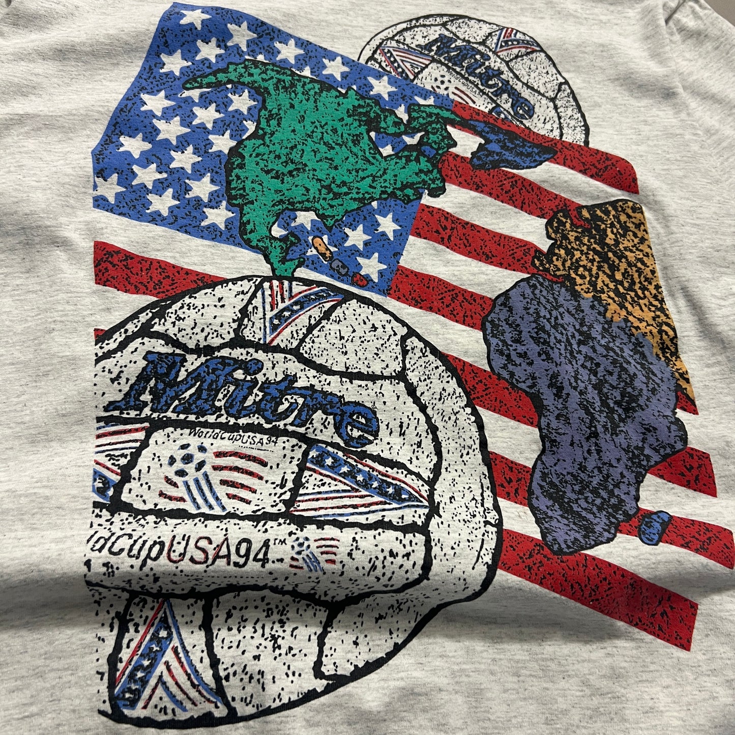 Large 1994 Mitre World Cup usa T-shirt