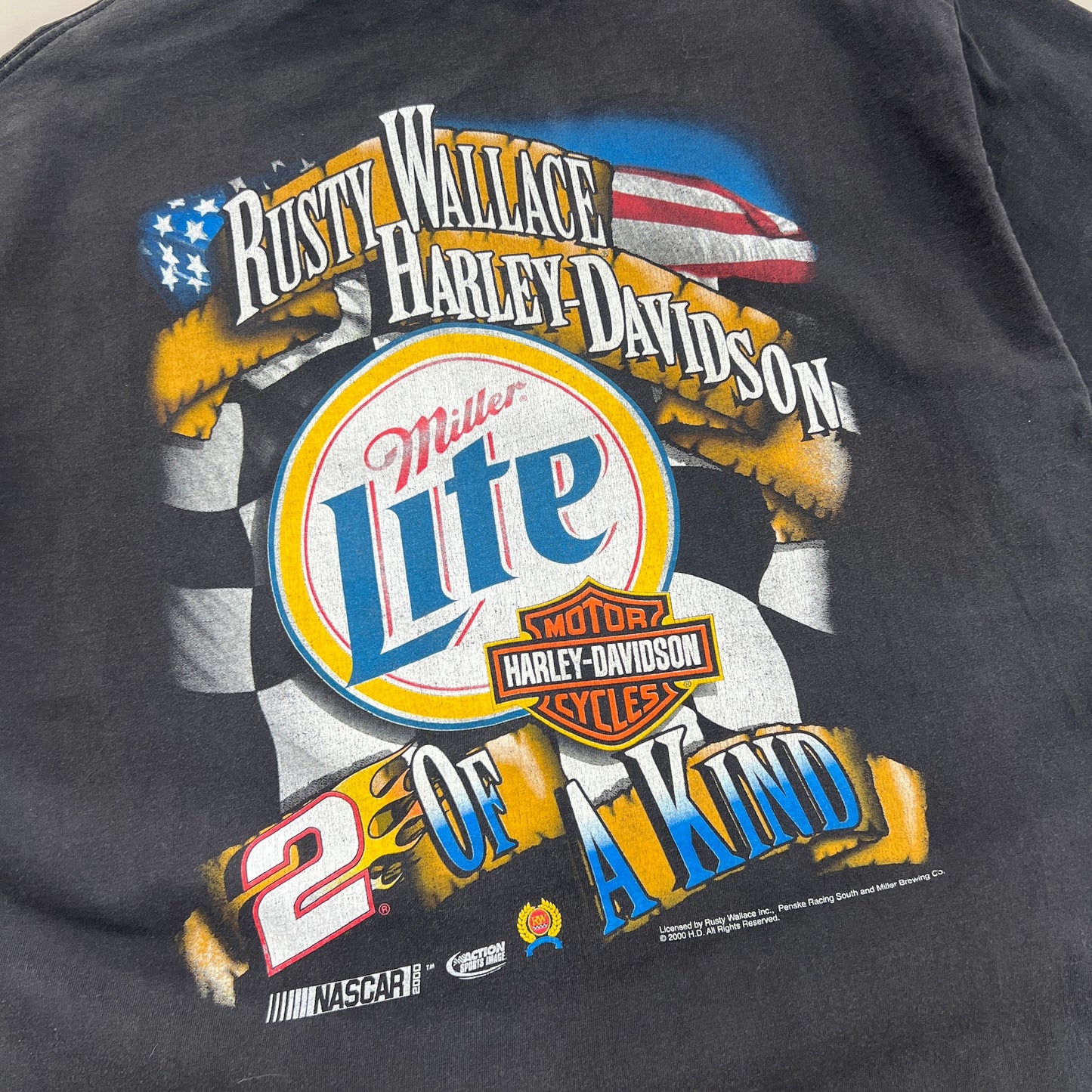 Large 2000 Rusty Wallace Harley Davidson T-shirt