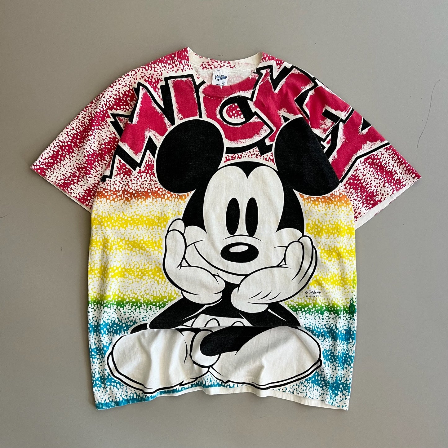 XL 1980s Mickey Mouse AOP T-shirt