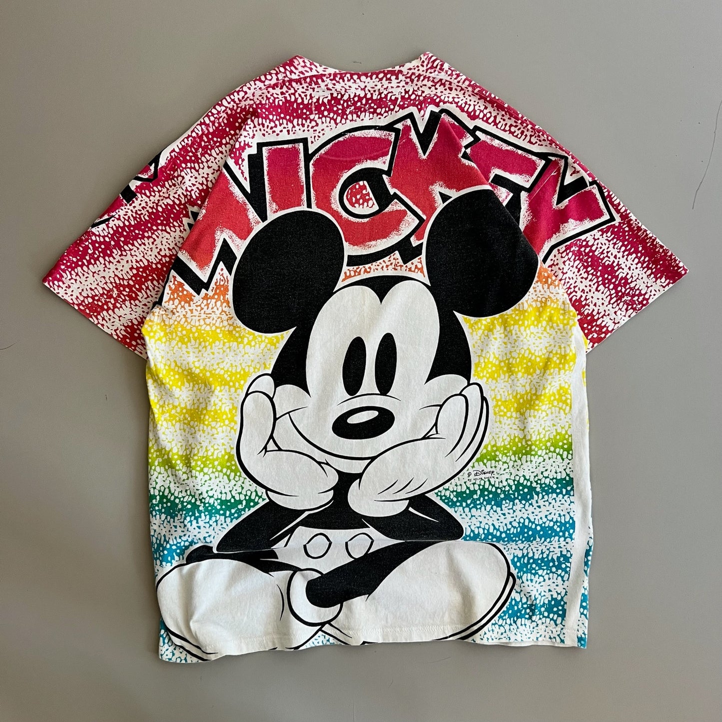 XL 1980s Mickey Mouse AOP T-shirt
