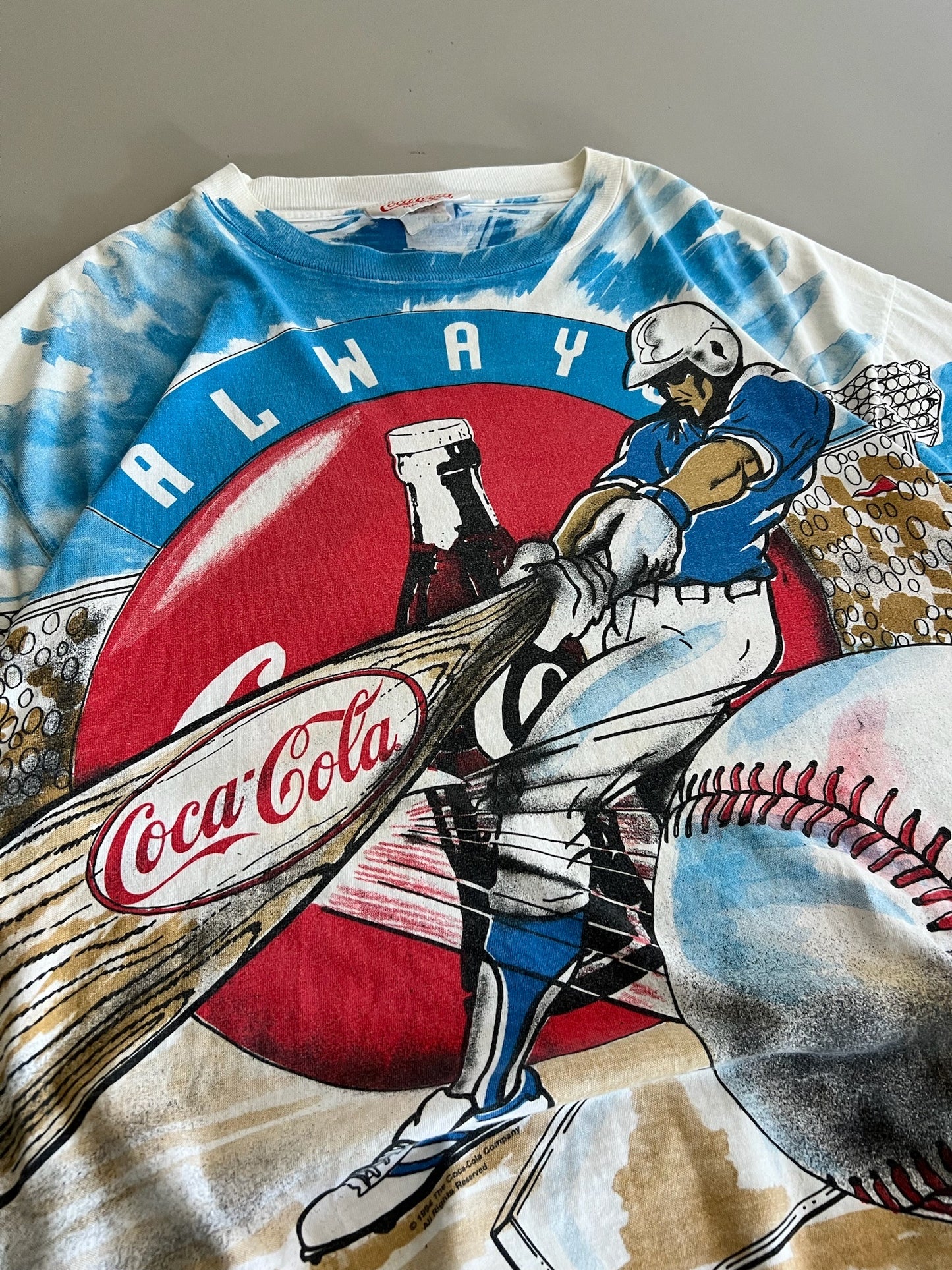 XL 1994 Coca Cola Baseball AOP T-shirt