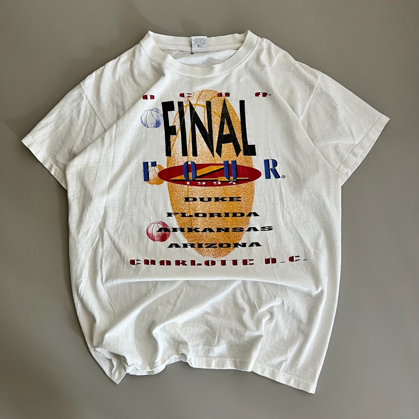 Large 1994 Nike Final Four Charlotte T-shirt