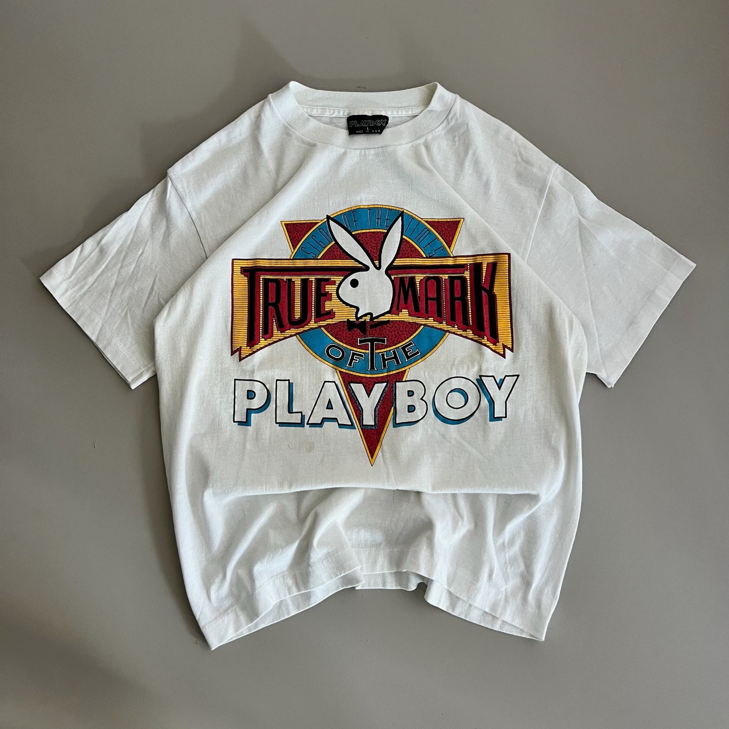 Large 90s Playboy True Mark T-shirt
