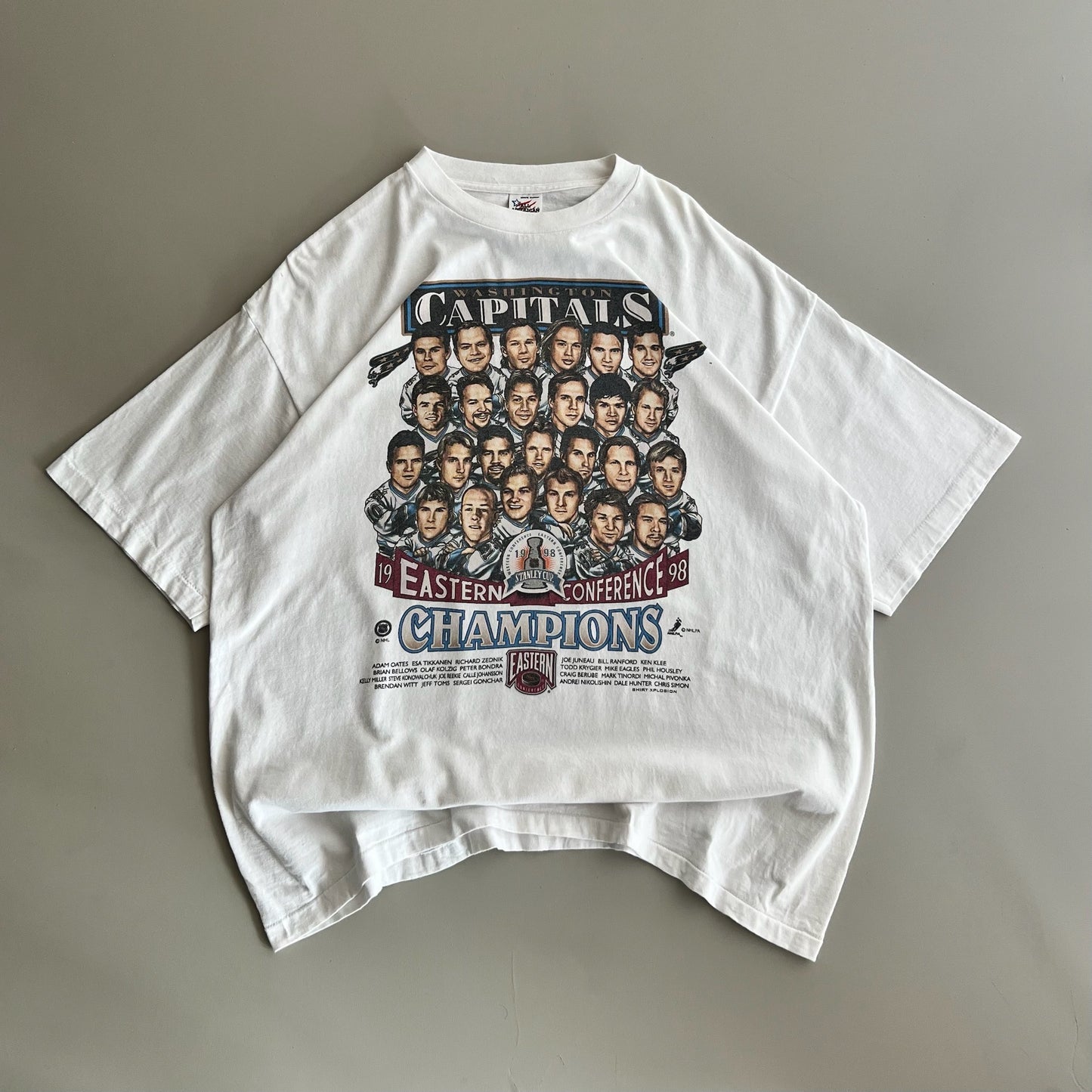 XXL 1998 Washington Capitals Roster T-shirt