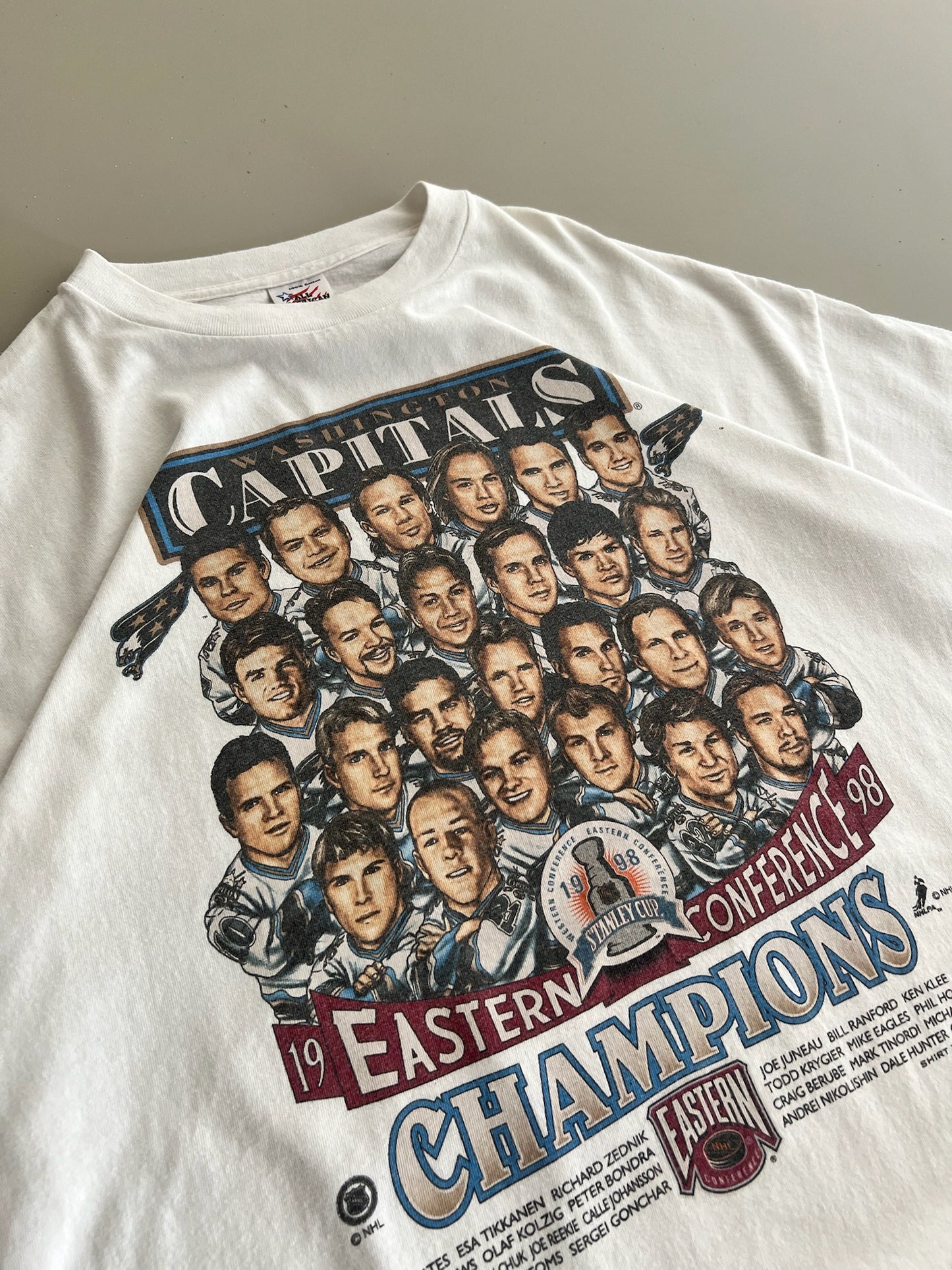 XXL 1998 Washington Capitals Roster T-shirt