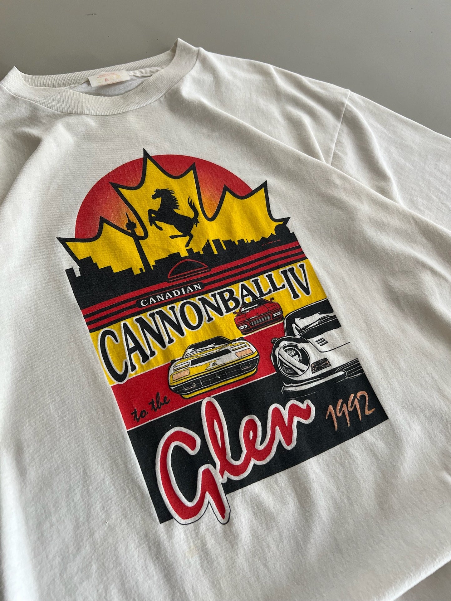 XL 1992 Canadian Cannonball IV Ferrari T-shirt