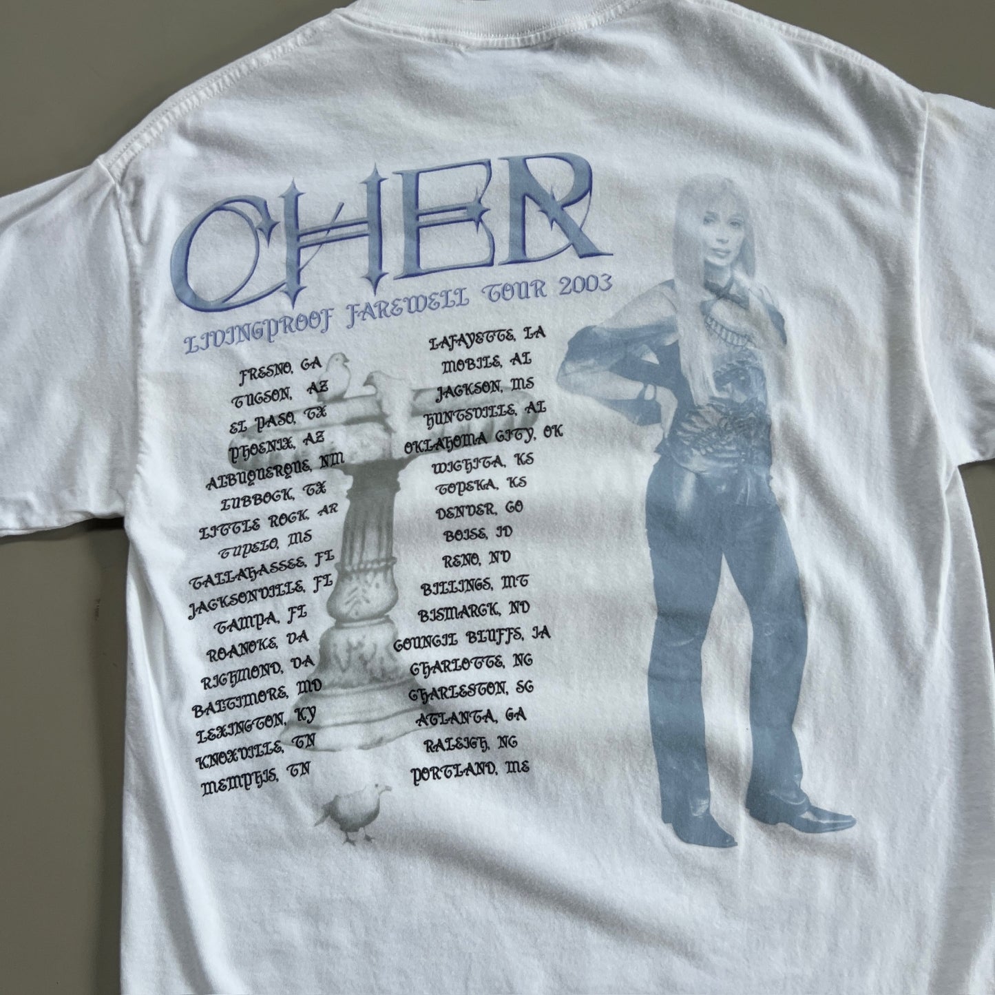 Large 2003 Cher Livingproof Farewell Tour T-shirt