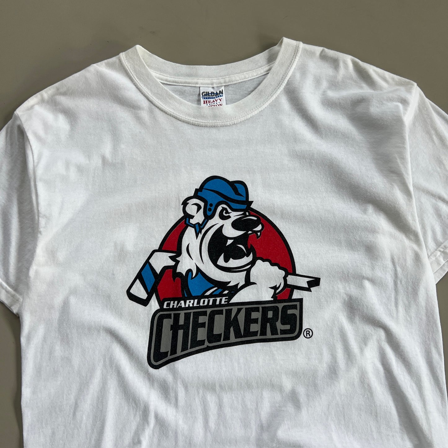 Large 2000s Charlotte Checkers ECHL T-shirt
