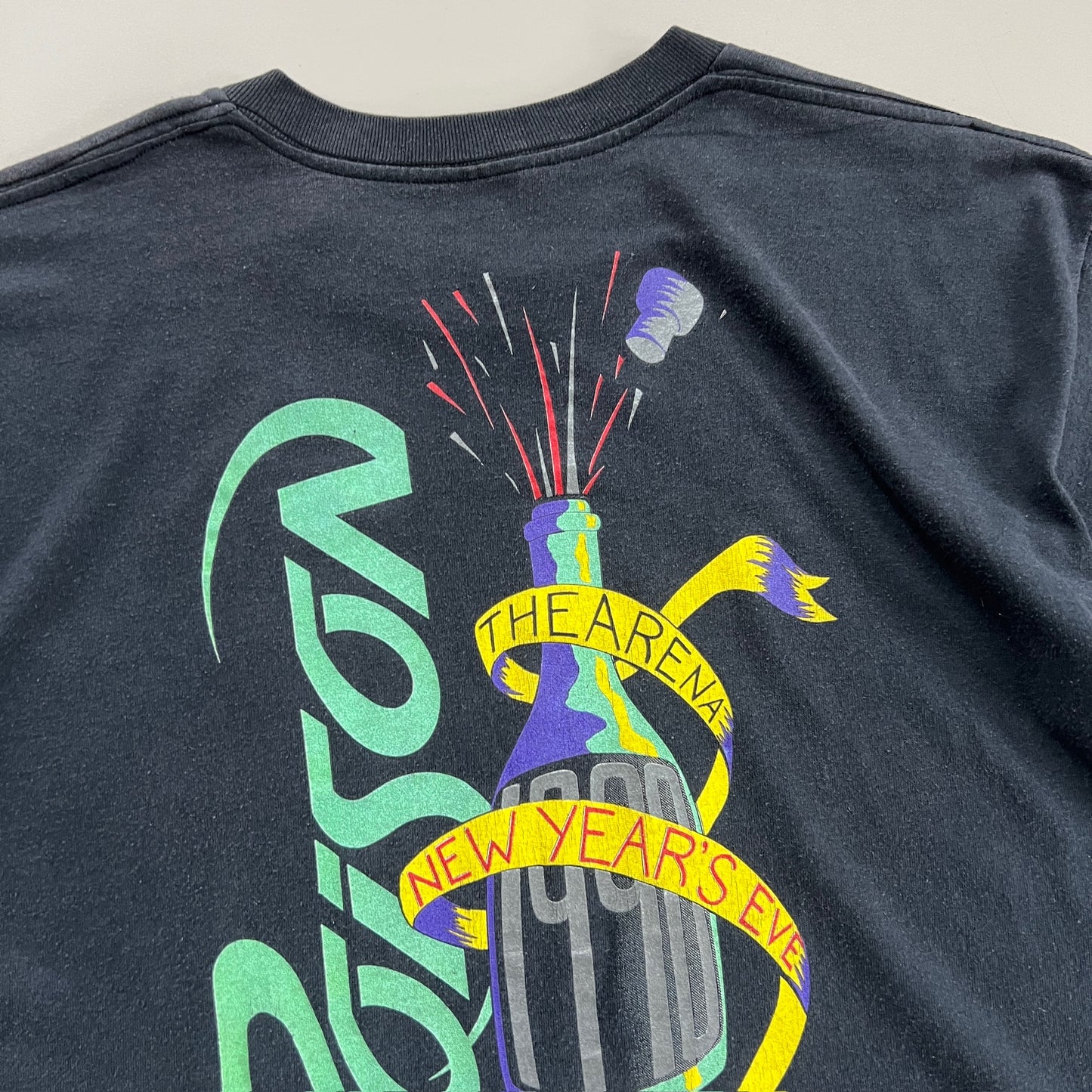 Large 1990 Poison NYE Long Beach T-shirt