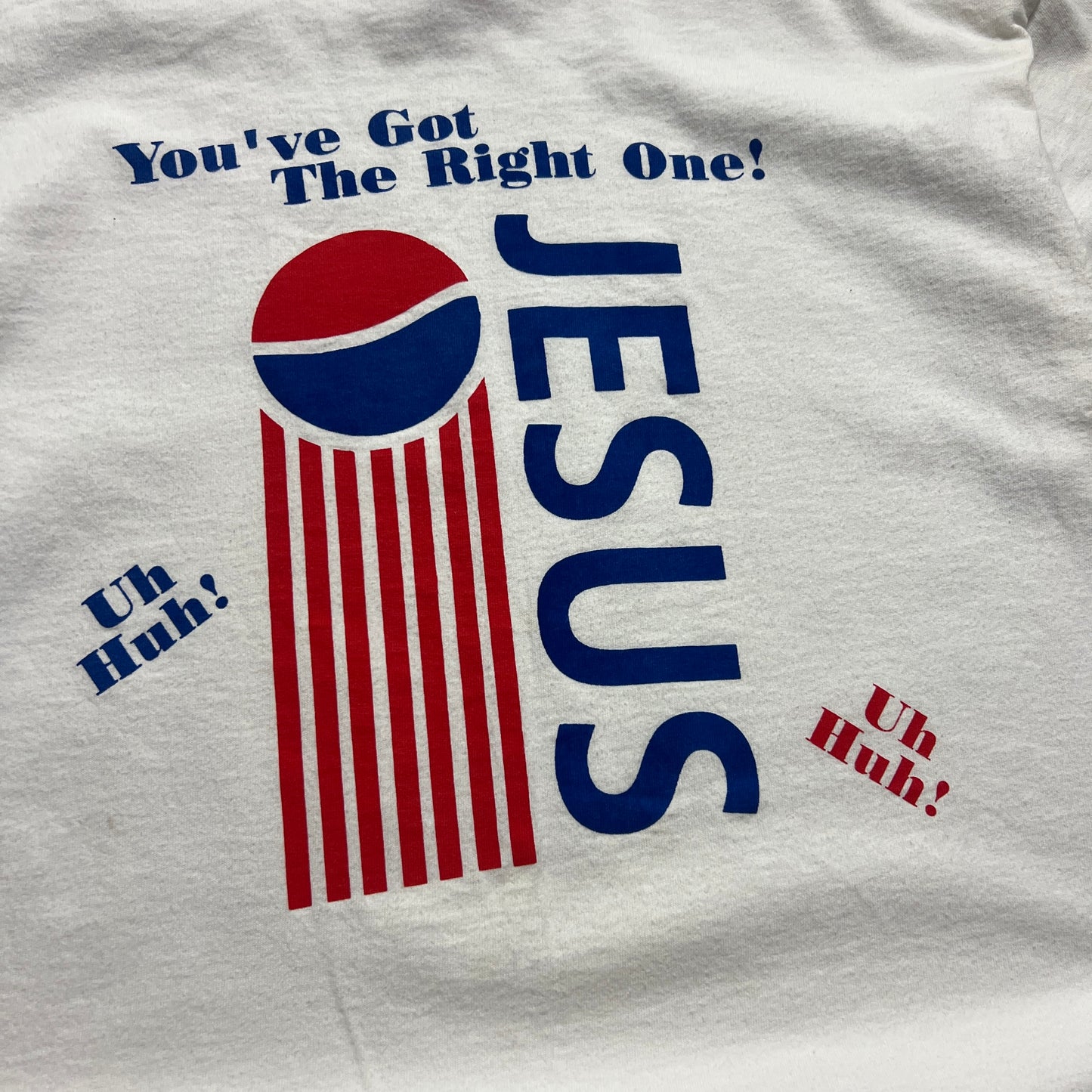 Large 80s Jesus Pepsi Parody T-shirt