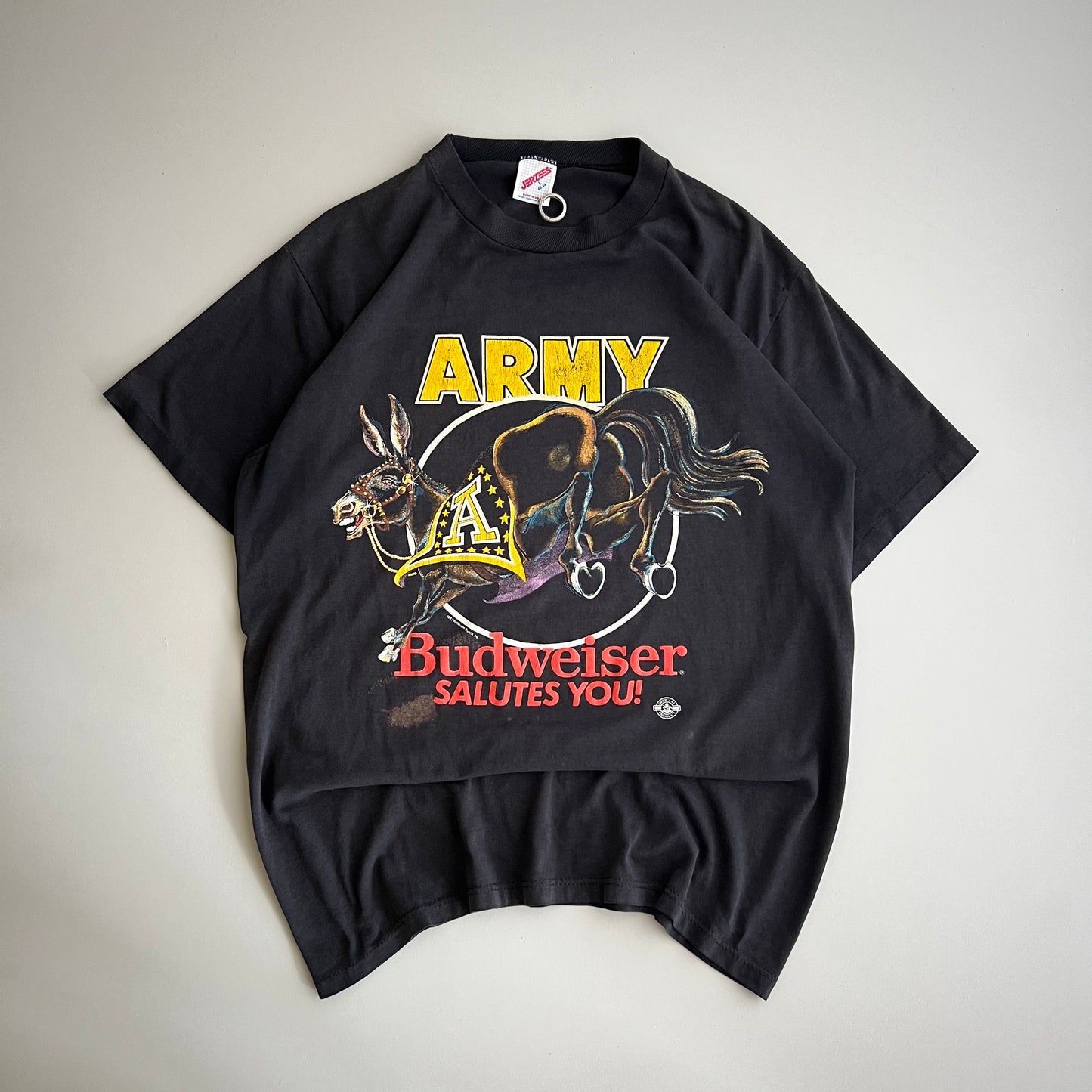 Large 1987 Army Budweiser T-shirt