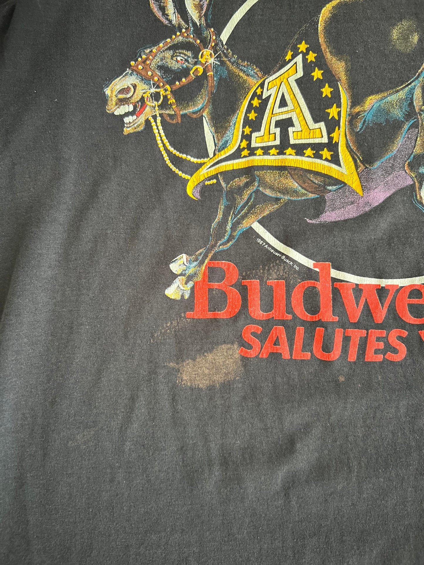 Large 1987 Army Budweiser T-shirt