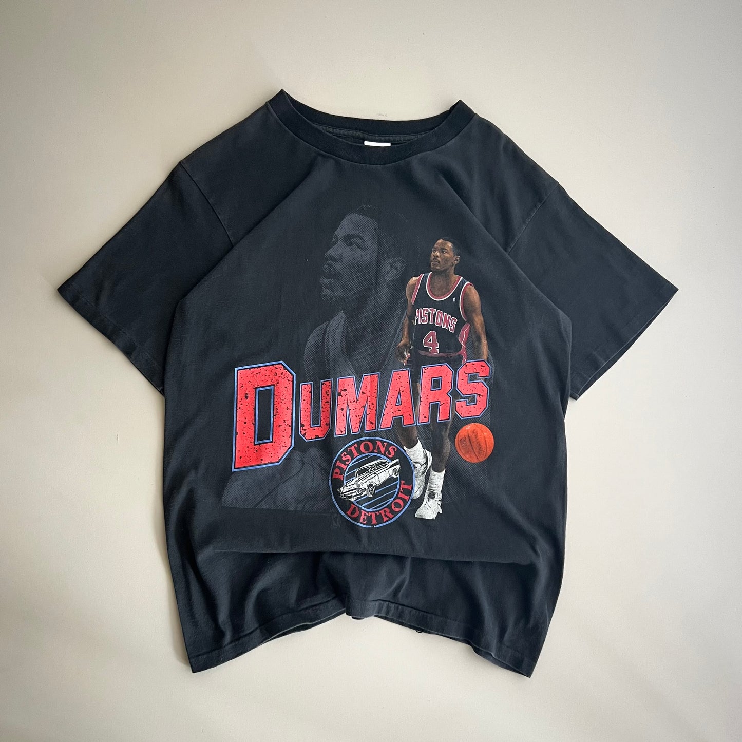 Large 90s Joe Dumars Detroit Pistons Salem T-shirt