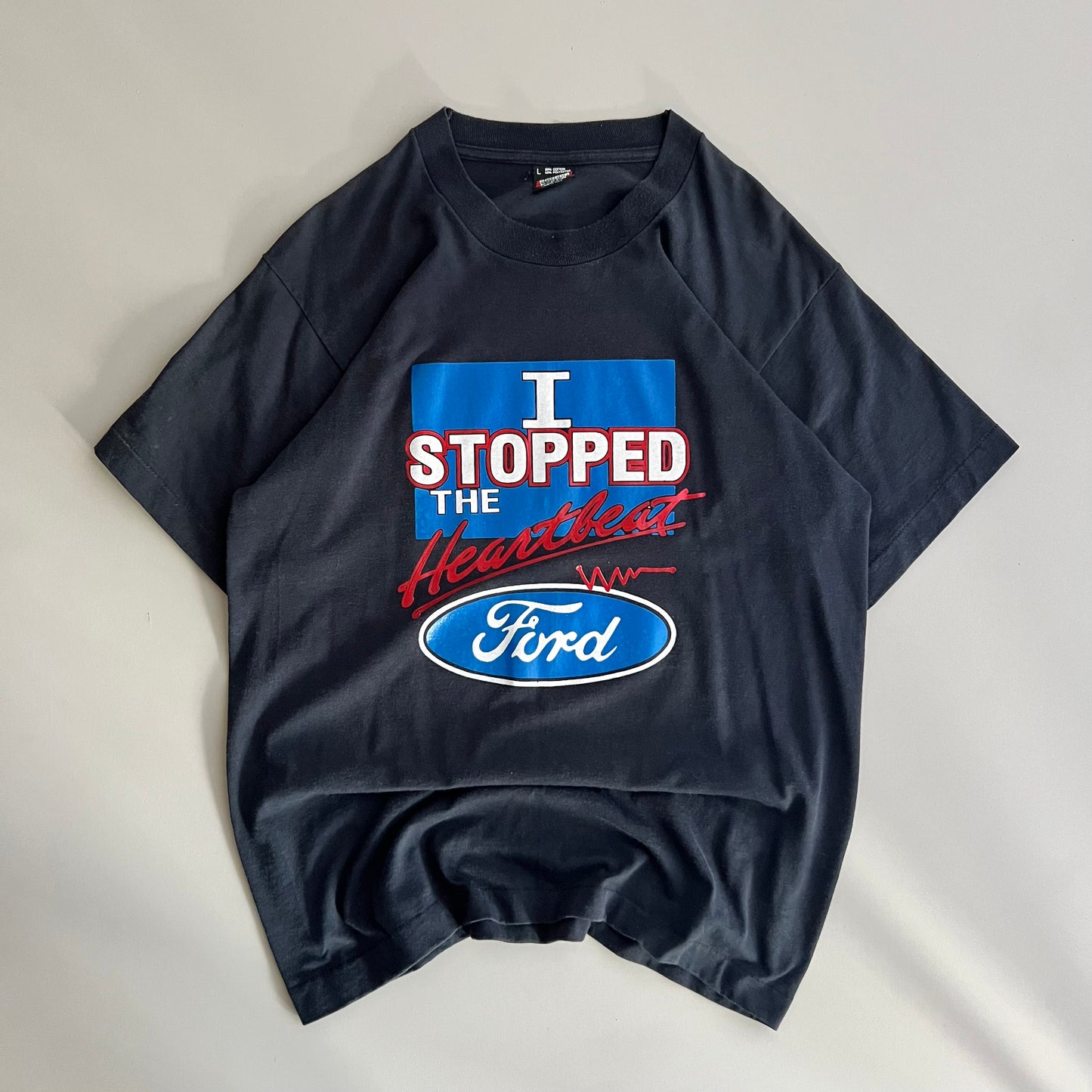 Large 80s I Stopped the Heartbeat Ford t-shirt