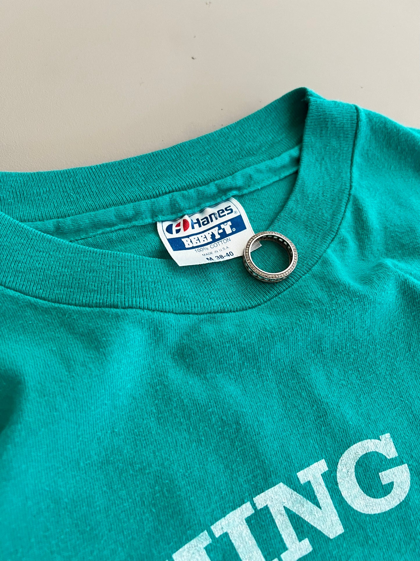 Medium 80s Hanes Beefy Teal Shop Merch
