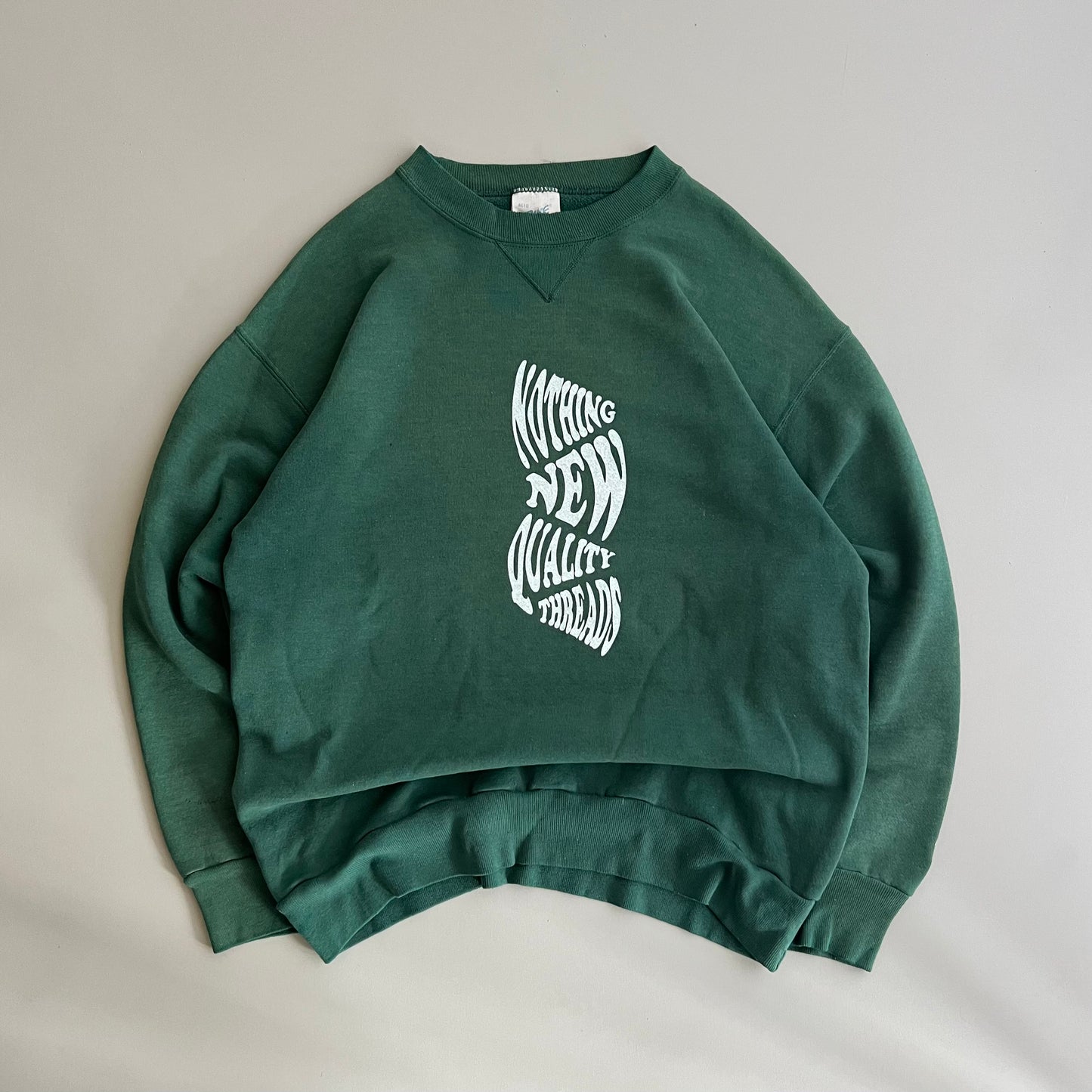 Large 90s Forest Green Bike Quality Threads Shop Merch Sweatshirt