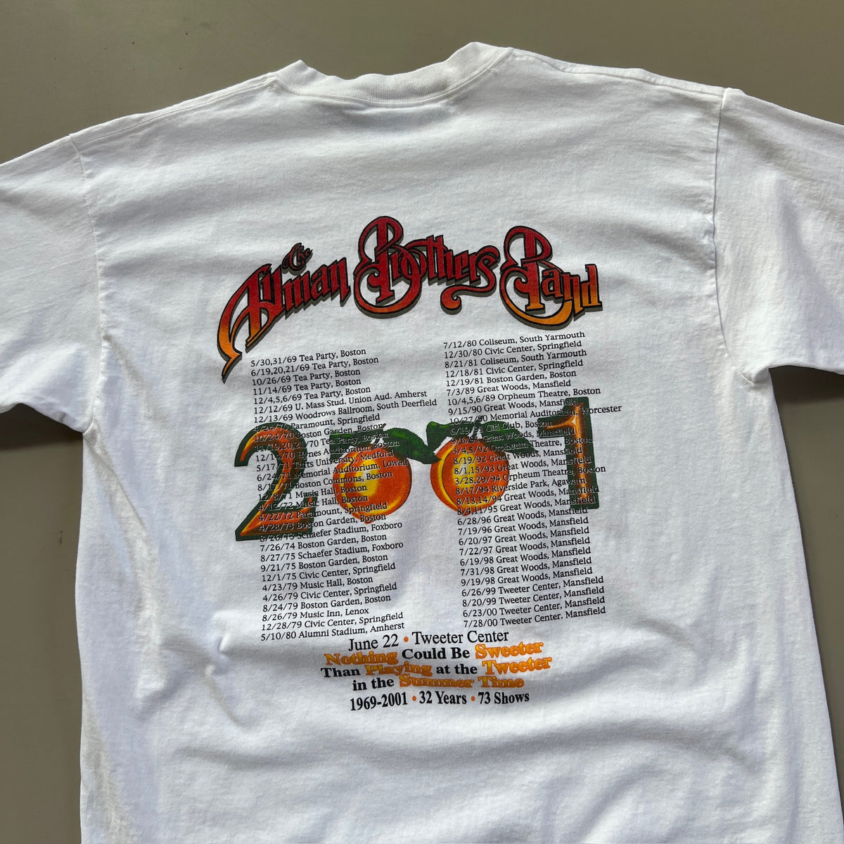 XL 2000 The Allman Brothers Band Tour T-shirt