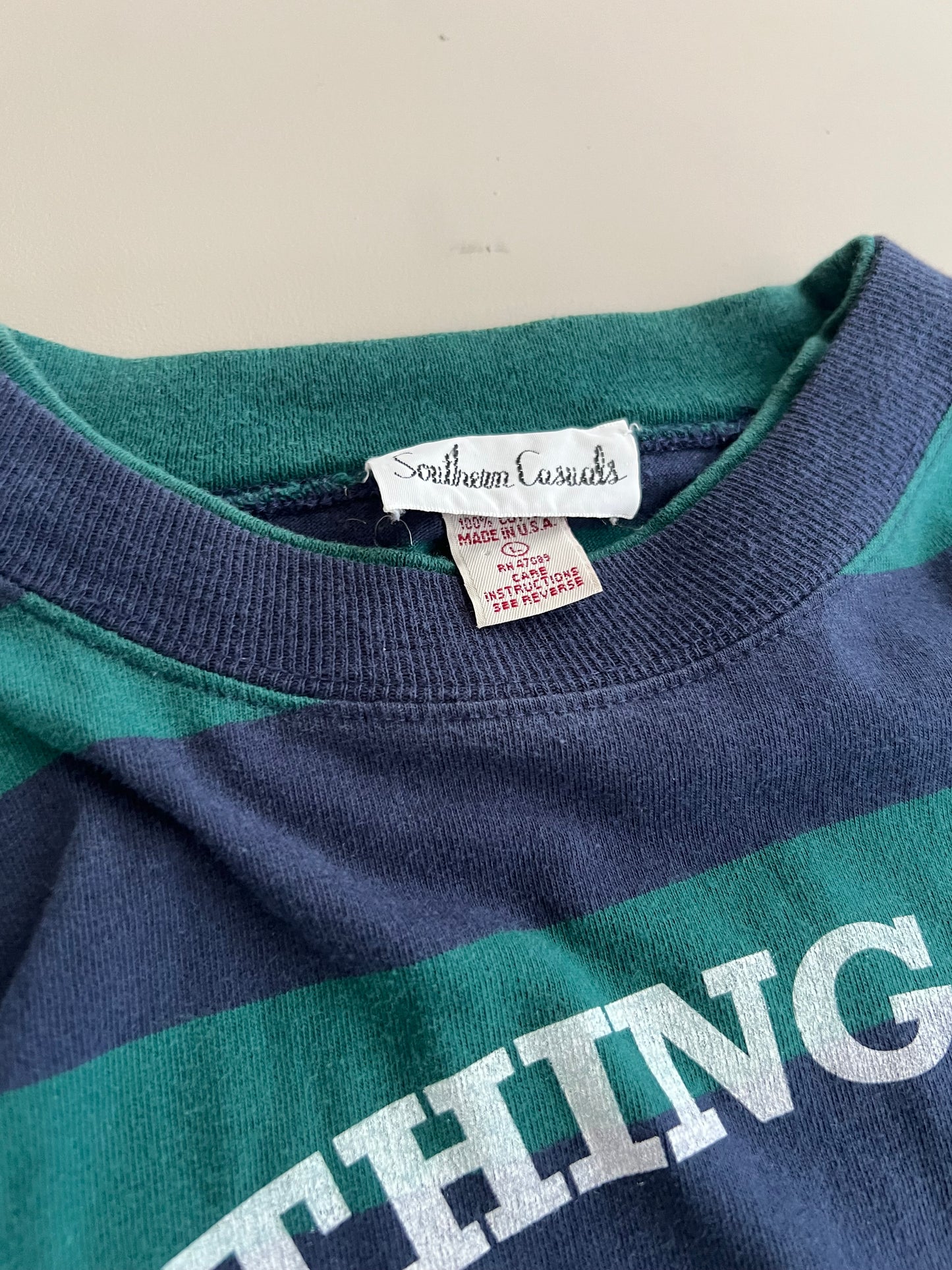 Large 90s Southern Casuals Long Sleeve Striped Shop Merch