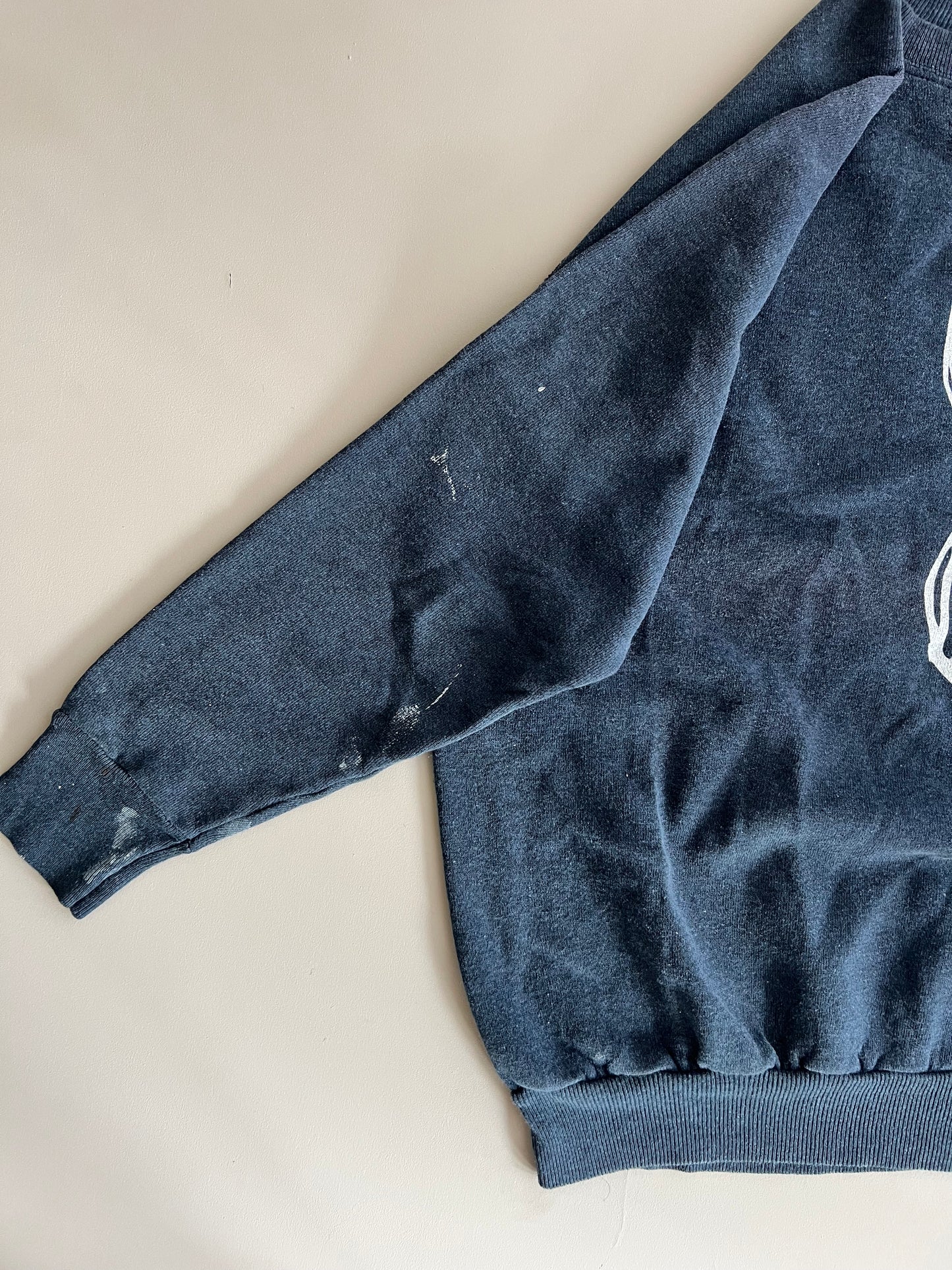 Large 90s Navy Quality Threads Shop Merch Sweatshirt