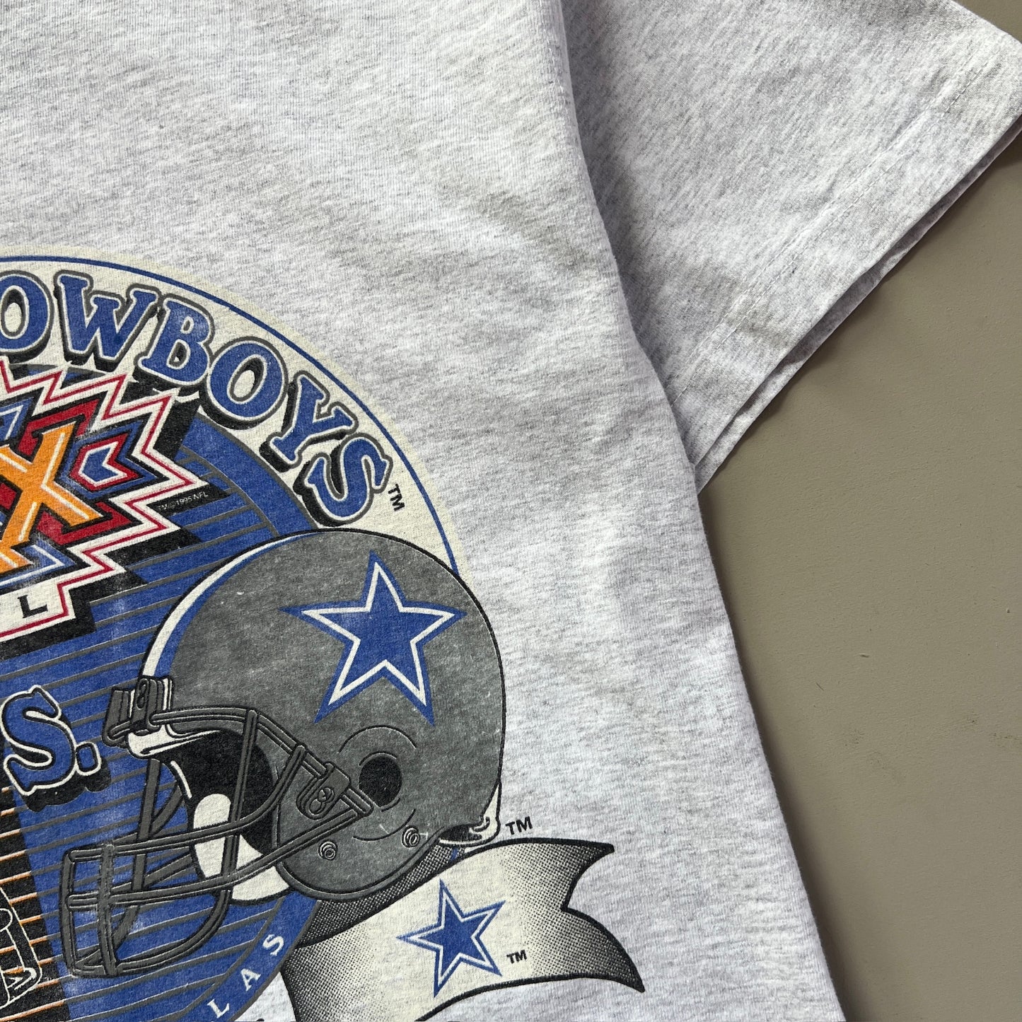 Large 1995 Super Bowl XXX Steelers Vs Cowboys T-shirt