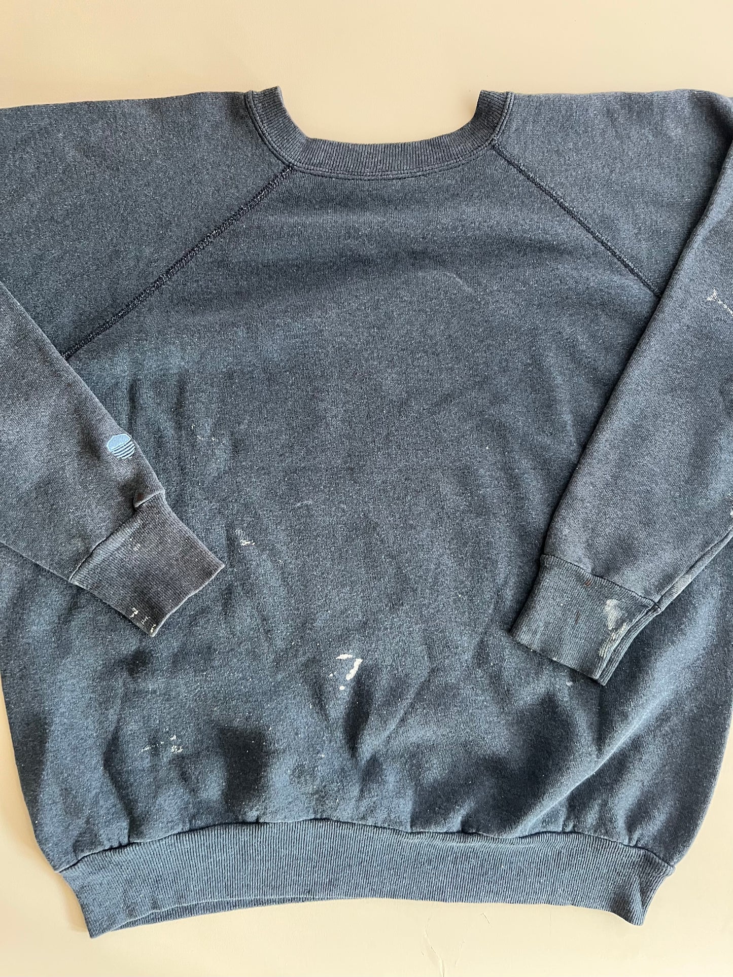 Large 90s Navy Quality Threads Shop Merch Sweatshirt