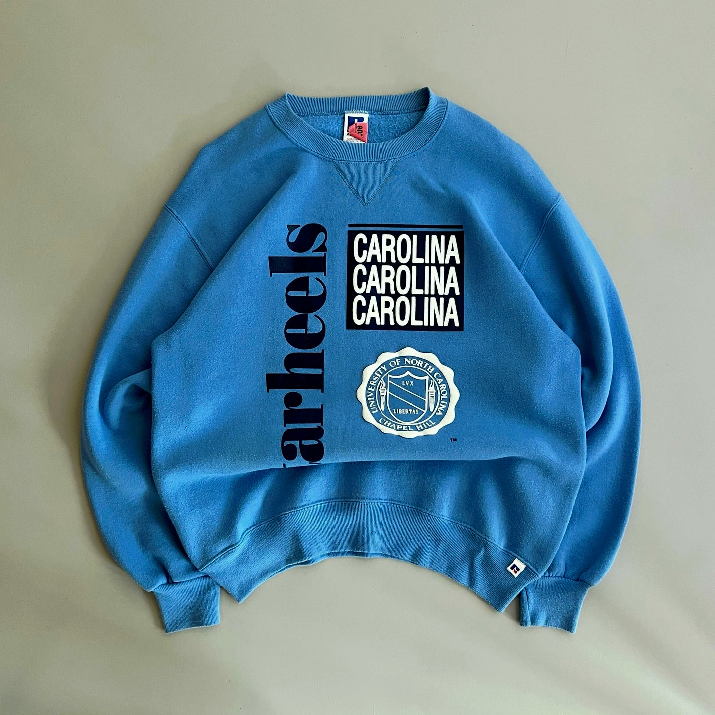 Large 90s Russel Athletics Carolina Tar Heels Sweatshirt