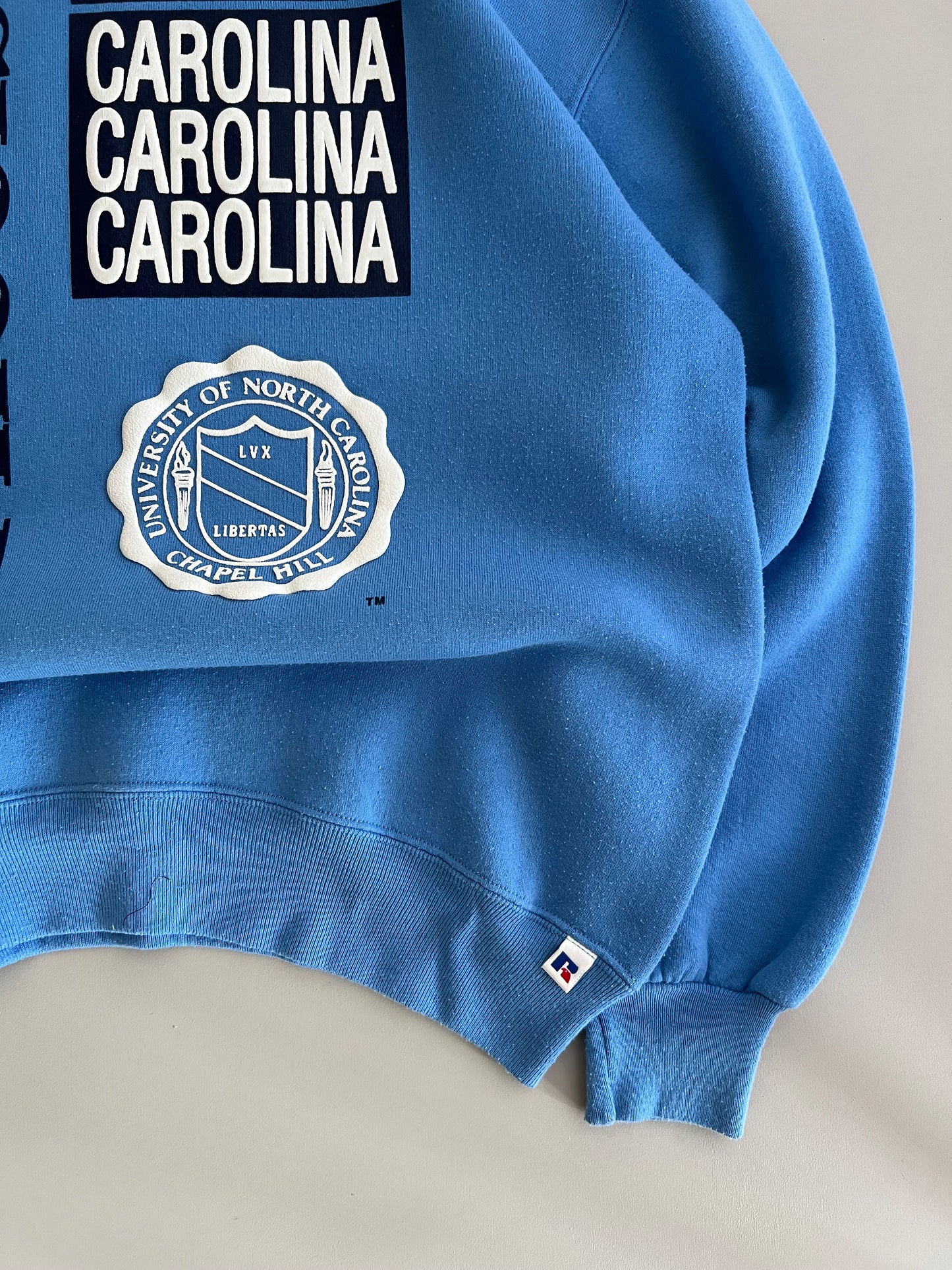 Large 90s Russel Athletics Carolina Tar Heels Sweatshirt