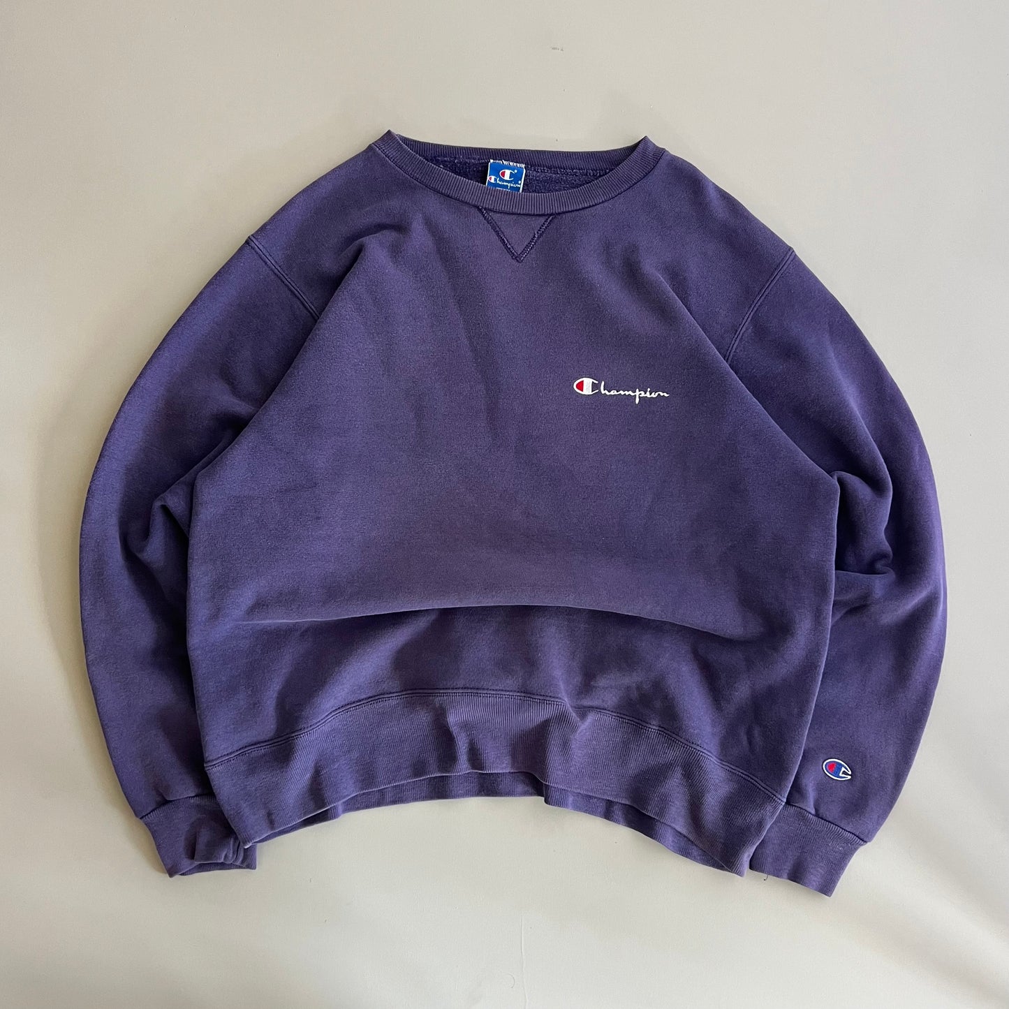 Large 90s Purple Champion Blank Sweatshirt