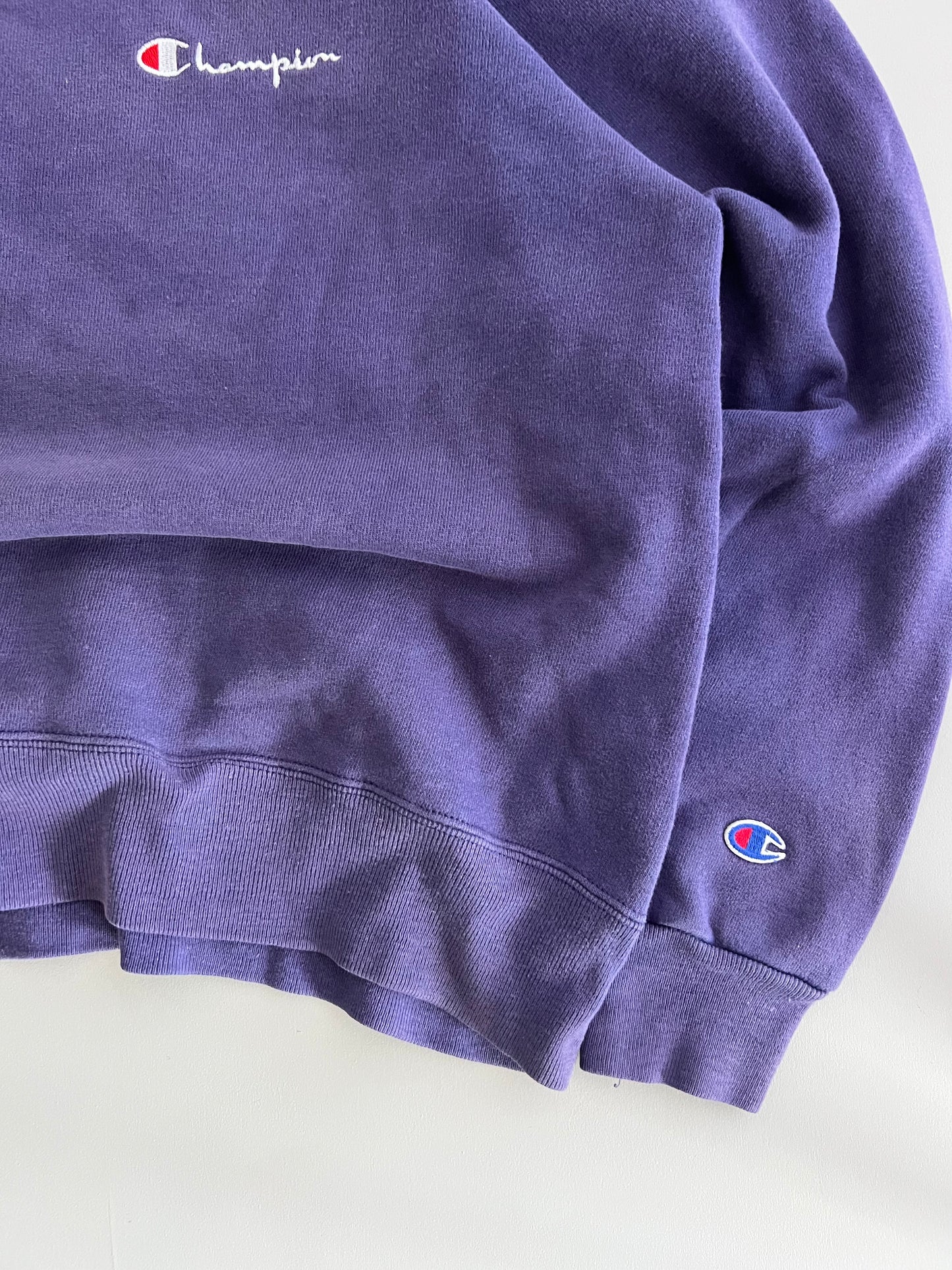 Large 90s Purple Champion Blank Sweatshirt