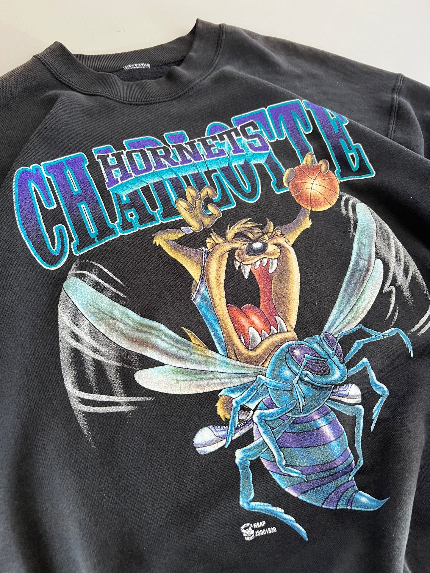 XL 90s Charlotte Hornets Looney Tunes Sweatshirt