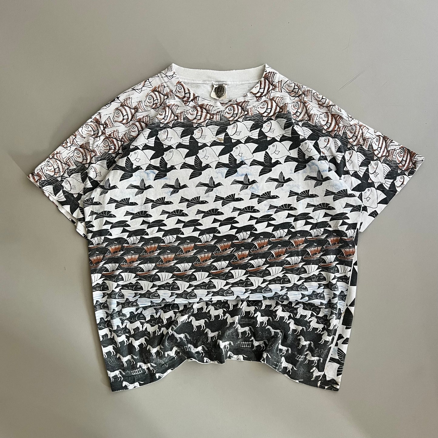 Large 1991 MC Escher Art T-shirt