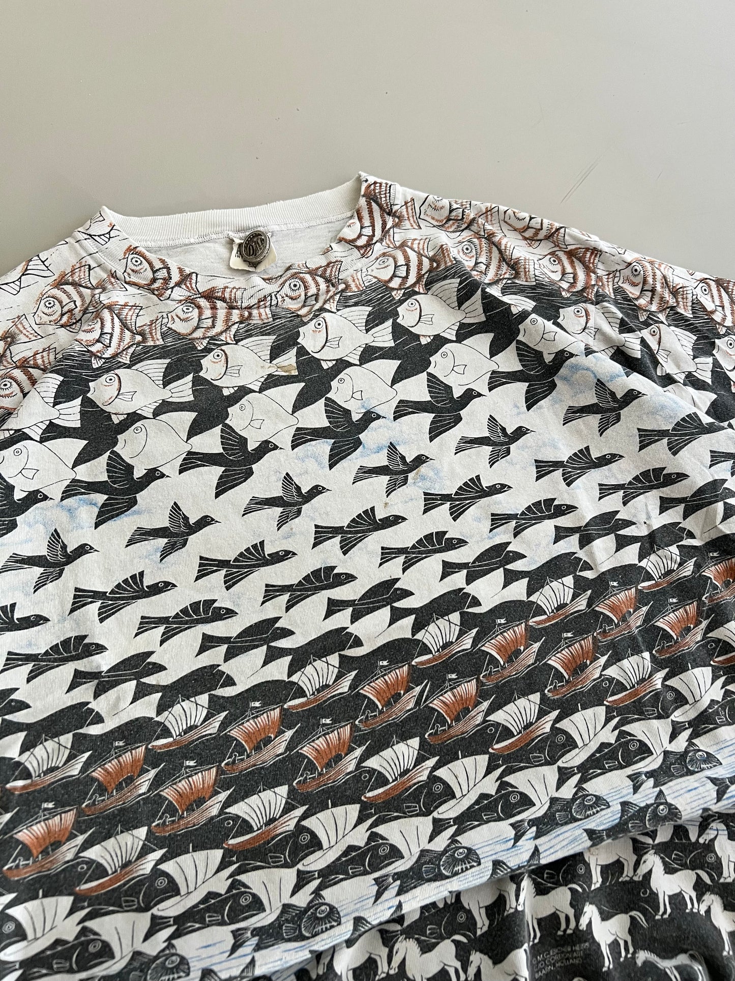 Large 1991 MC Escher Art T-shirt