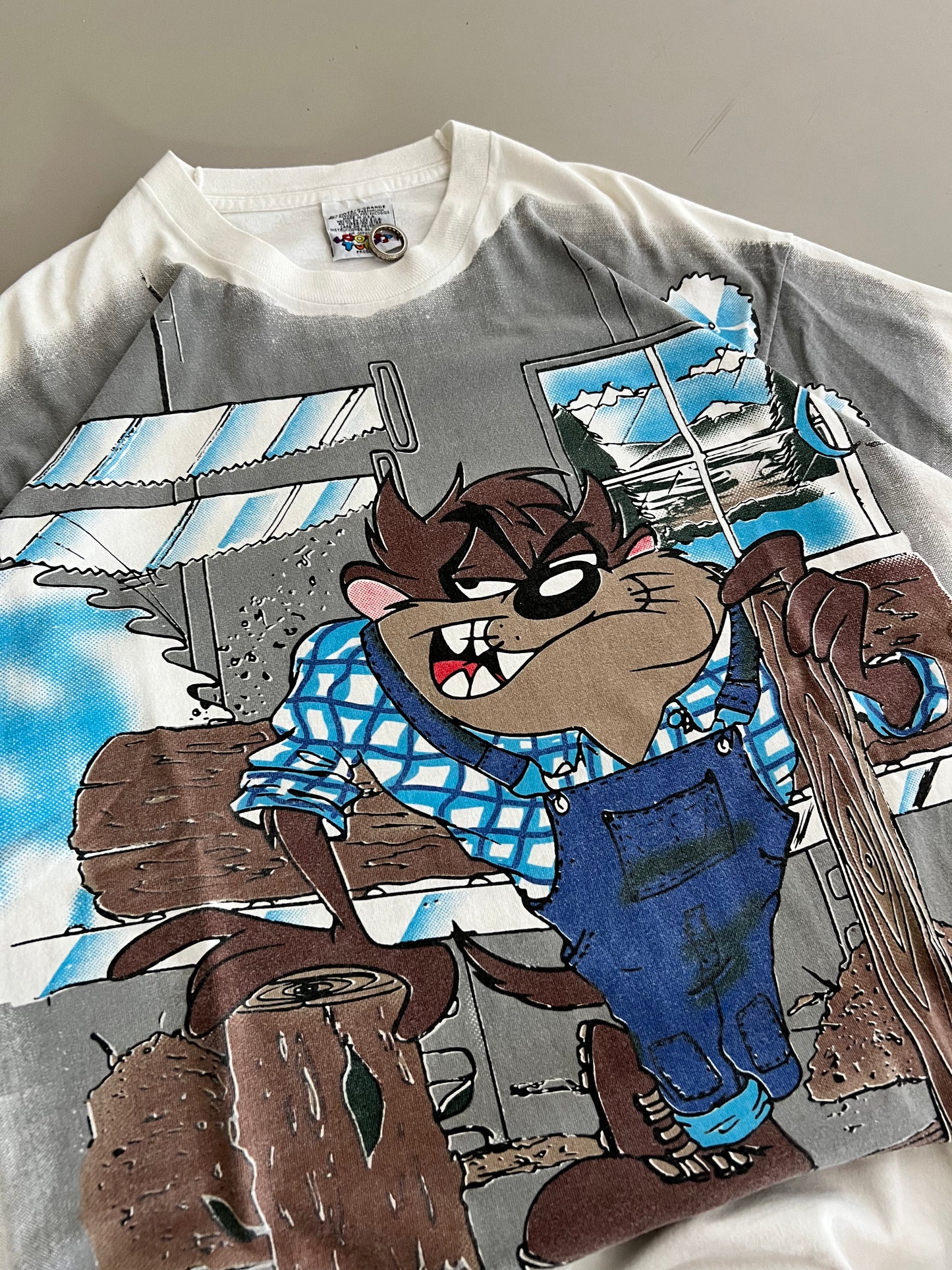 XL 1996 Tazmanian Devil AOP T-shirt