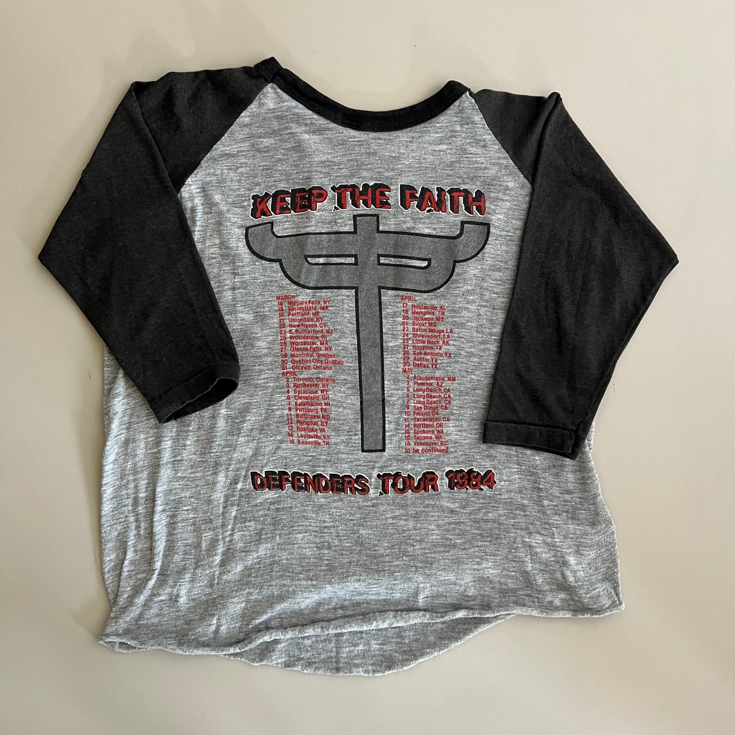 Small 1984 Judas Priest Defenders Tour Raglan