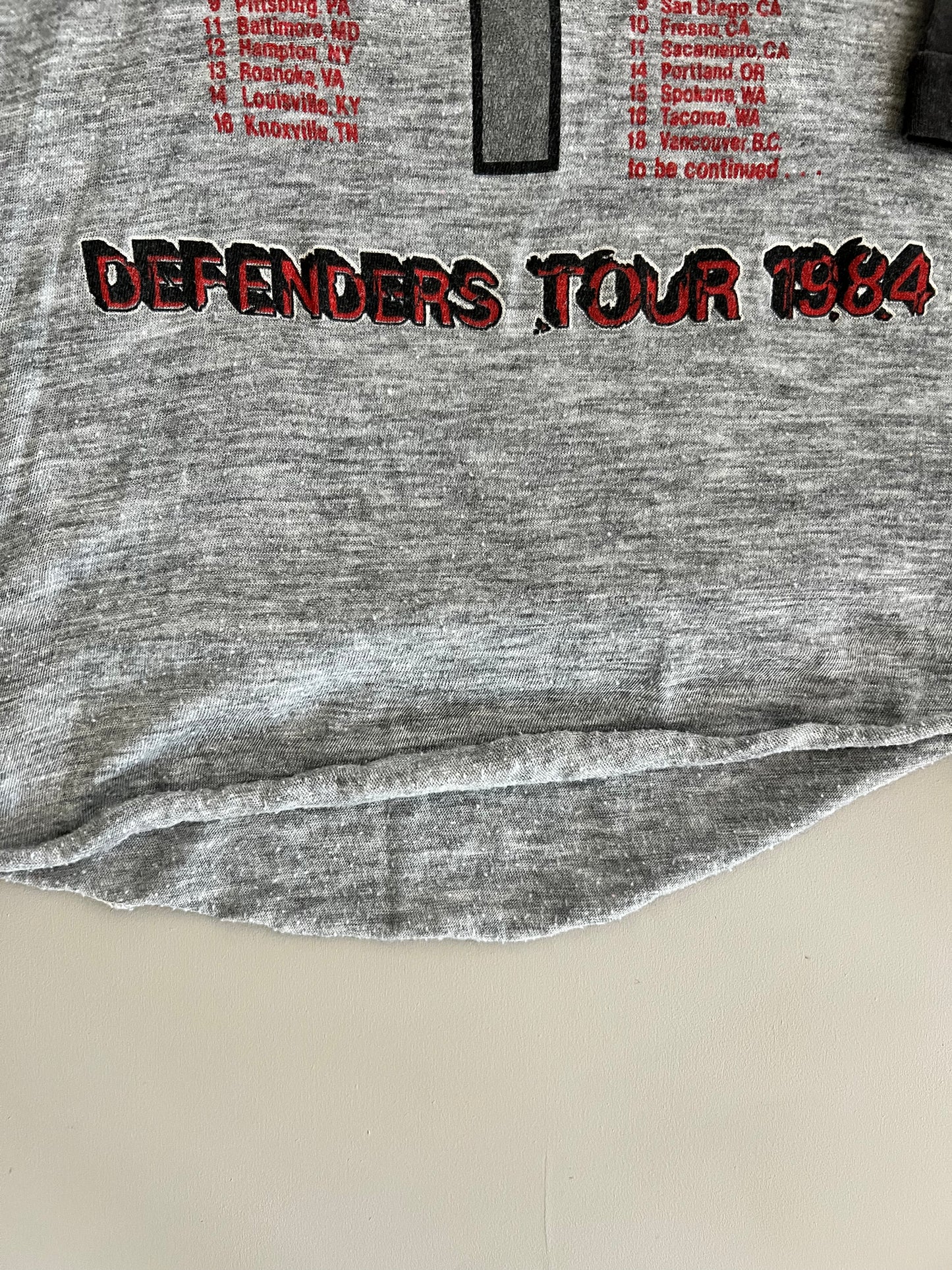 Small 1984 Judas Priest Defenders Tour Raglan