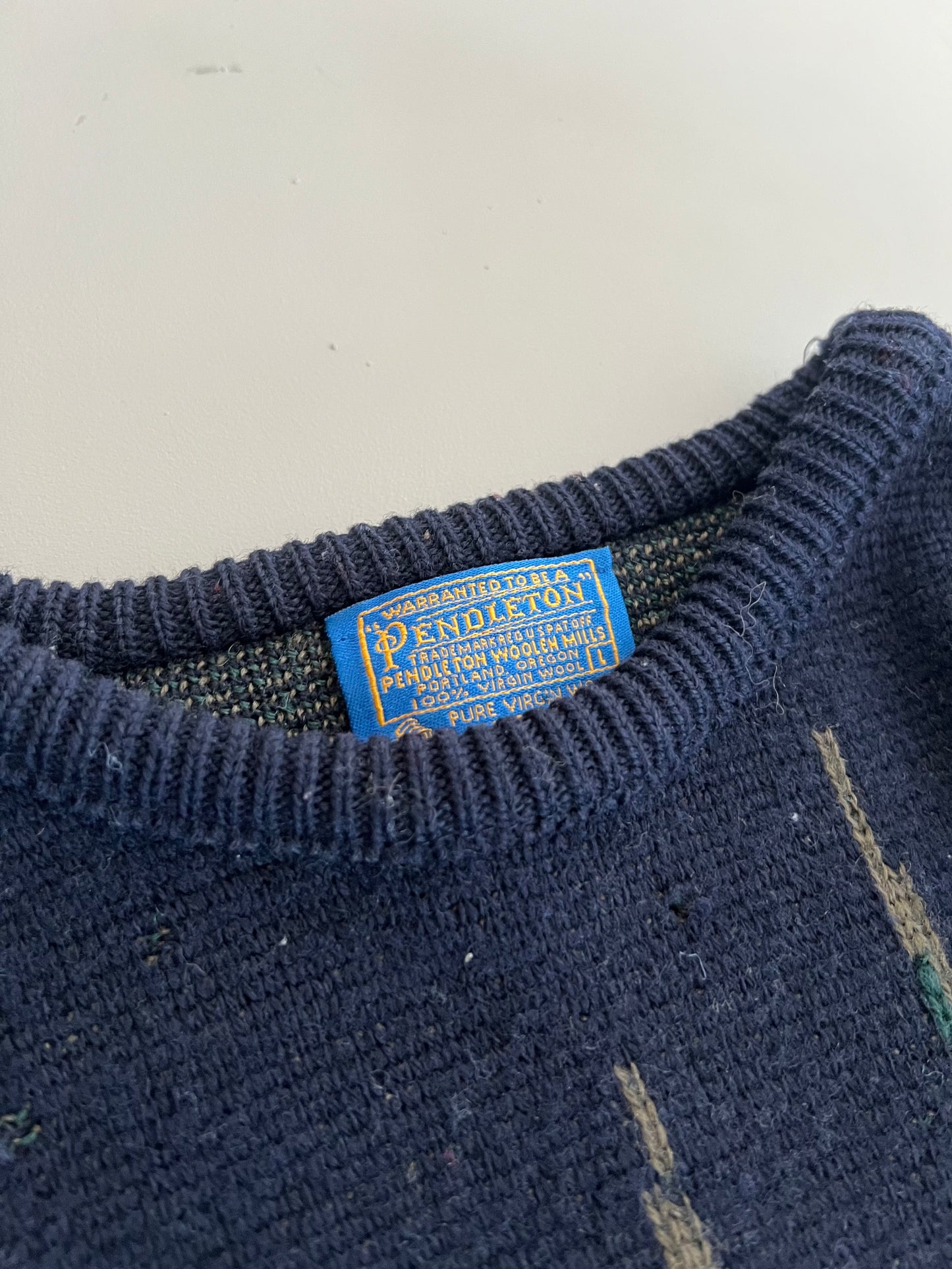 Large 90s Pendleton Lobo Knit Sweater