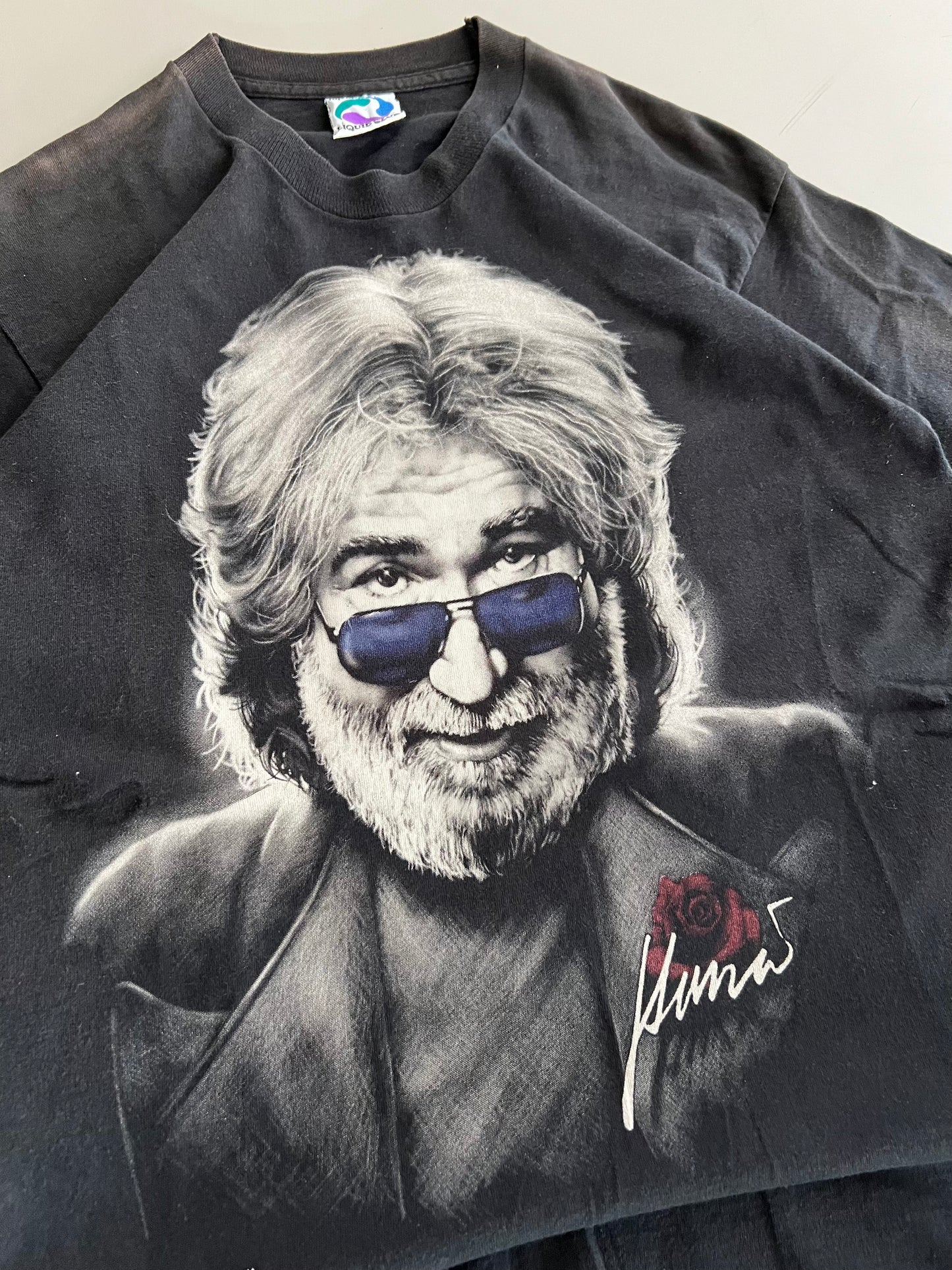 Large 1995 Liquid Blue Jerry Garcia T-shirt