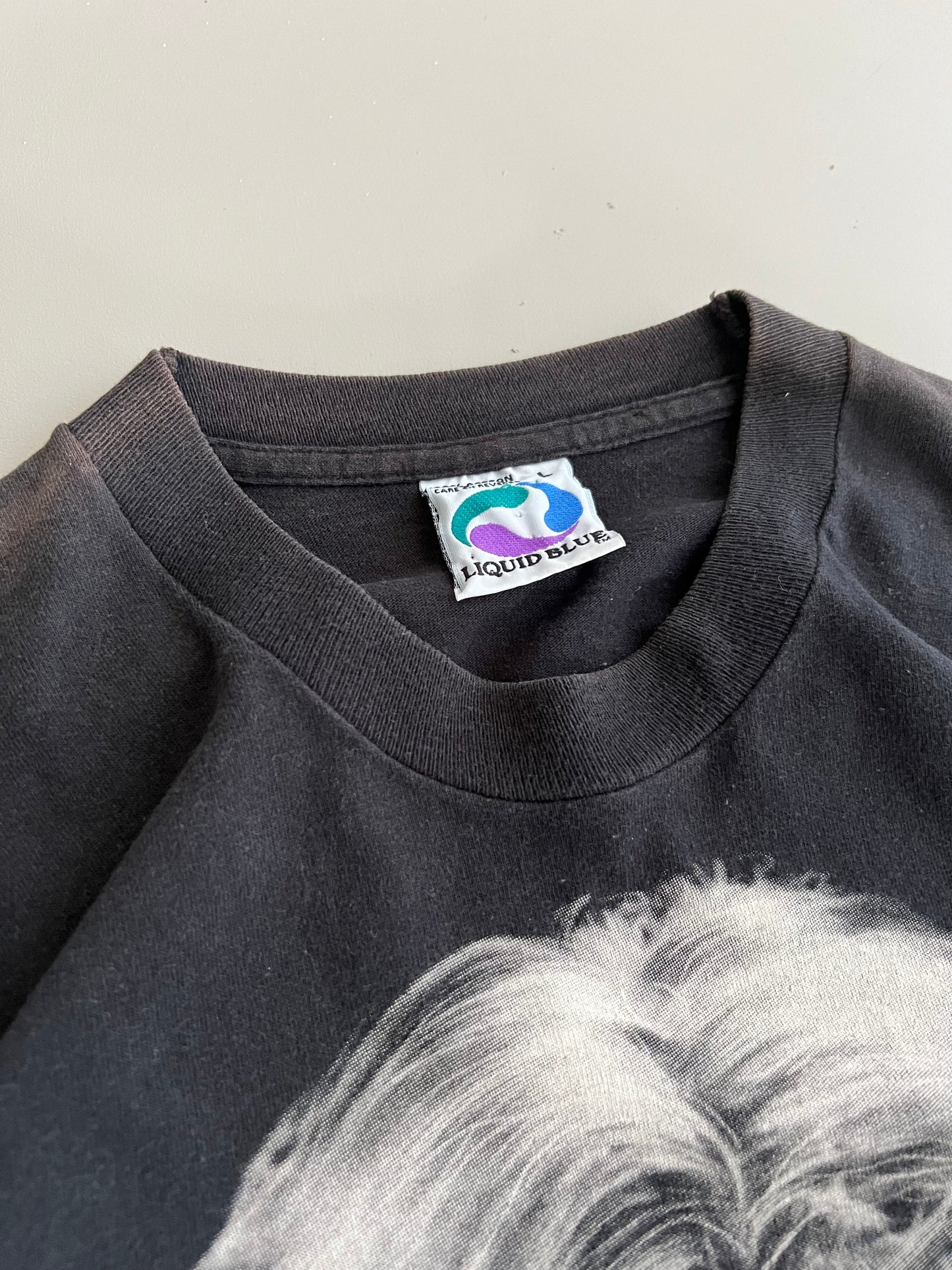 Large 1995 Liquid Blue Jerry Garcia T-shirt