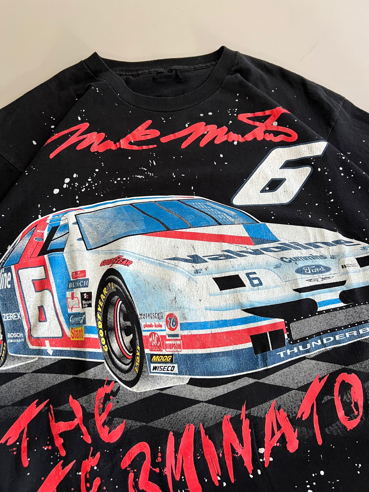 2XL 90s Mark Martin Splatter AOP T-shirt