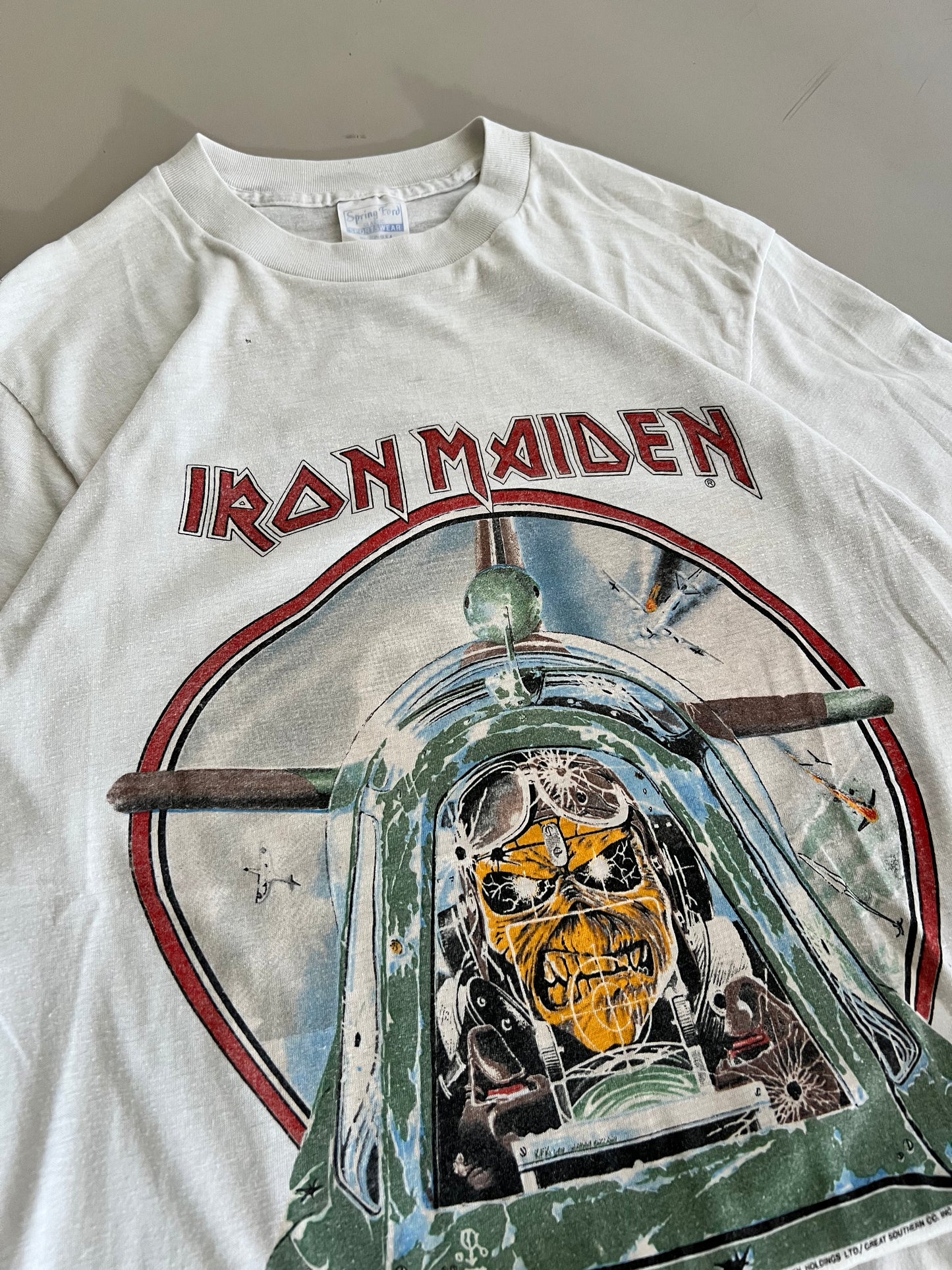 Large 1984 Iron Maiden Aces High T-shirt
