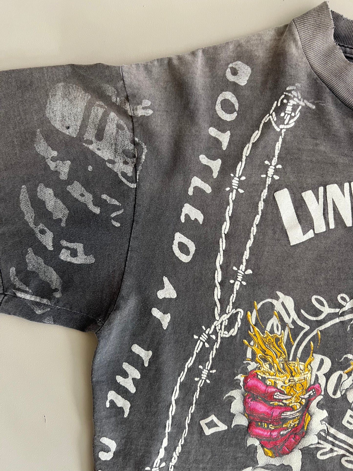 Large 90s Lynyrd Skynyrd Jack Daniels AOP T-shirt