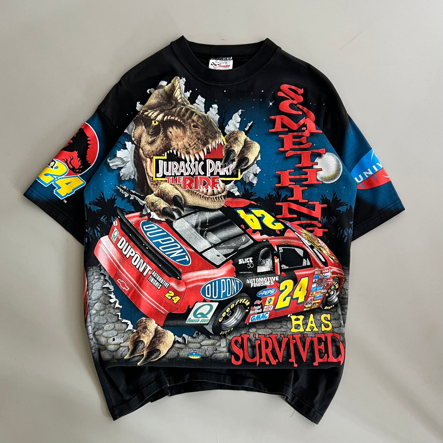 Large 1997 Jeff Gordon Jurassic Park AOP T-Shirt