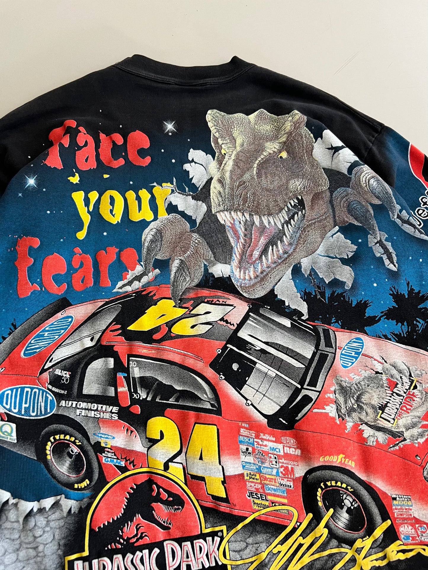 Large 1997 Jeff Gordon Jurassic Park AOP T-Shirt