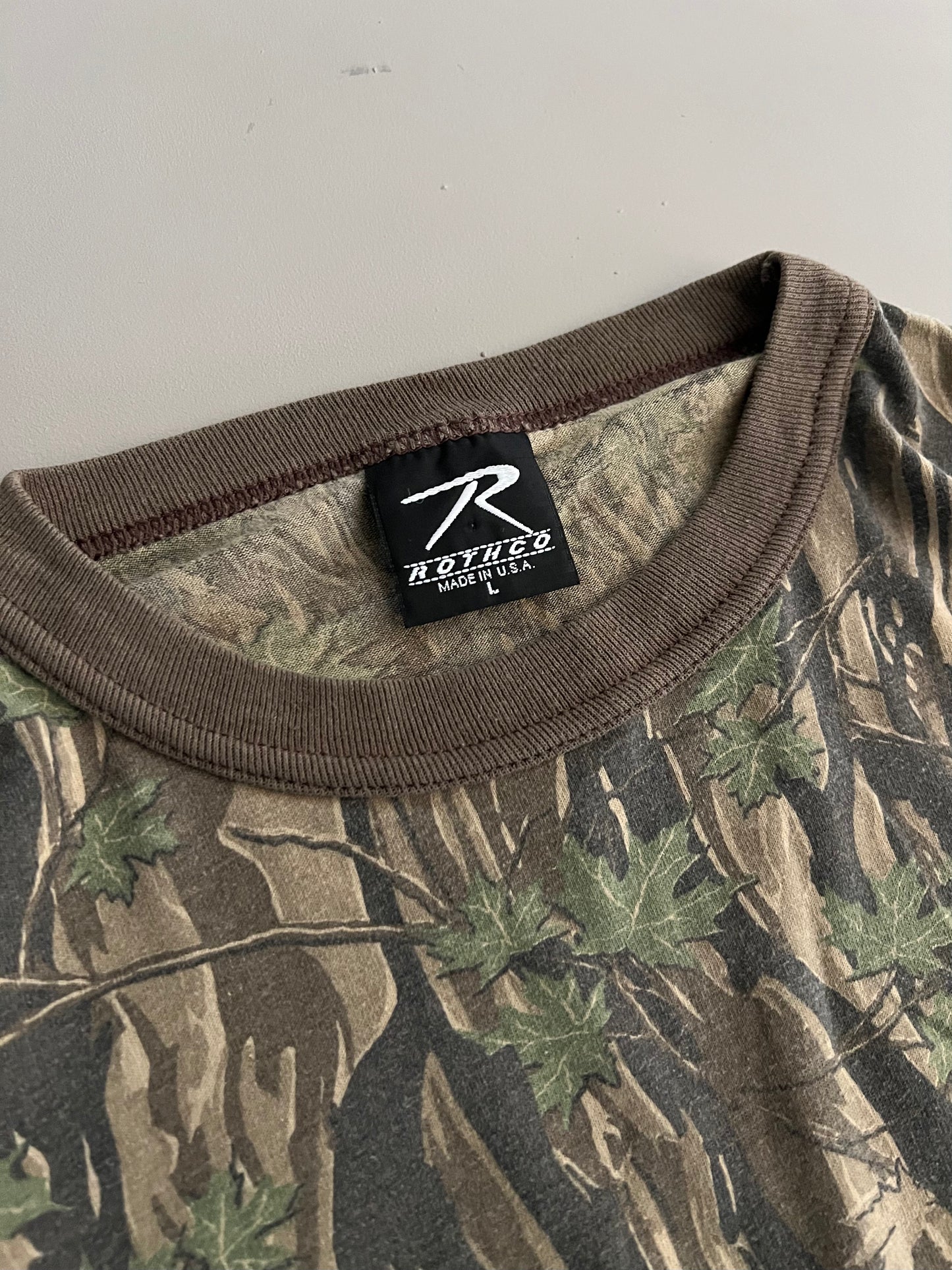 Large 90s Camo Blank Long Sleeve Shirt