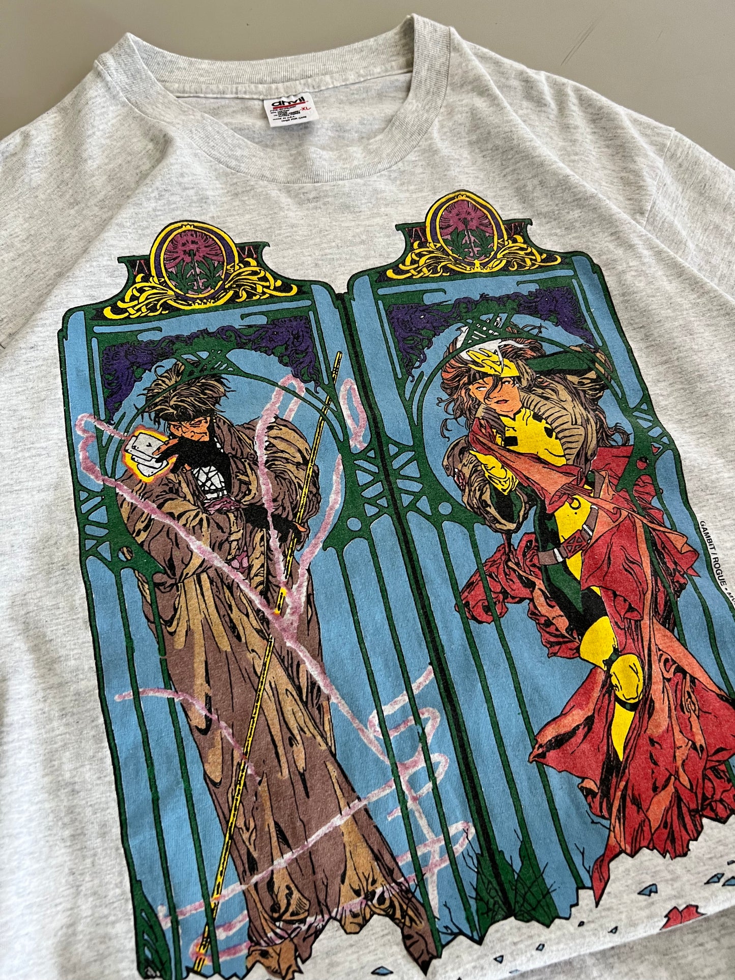 XL 1995 Marvel Gambit Rogue T-shirt