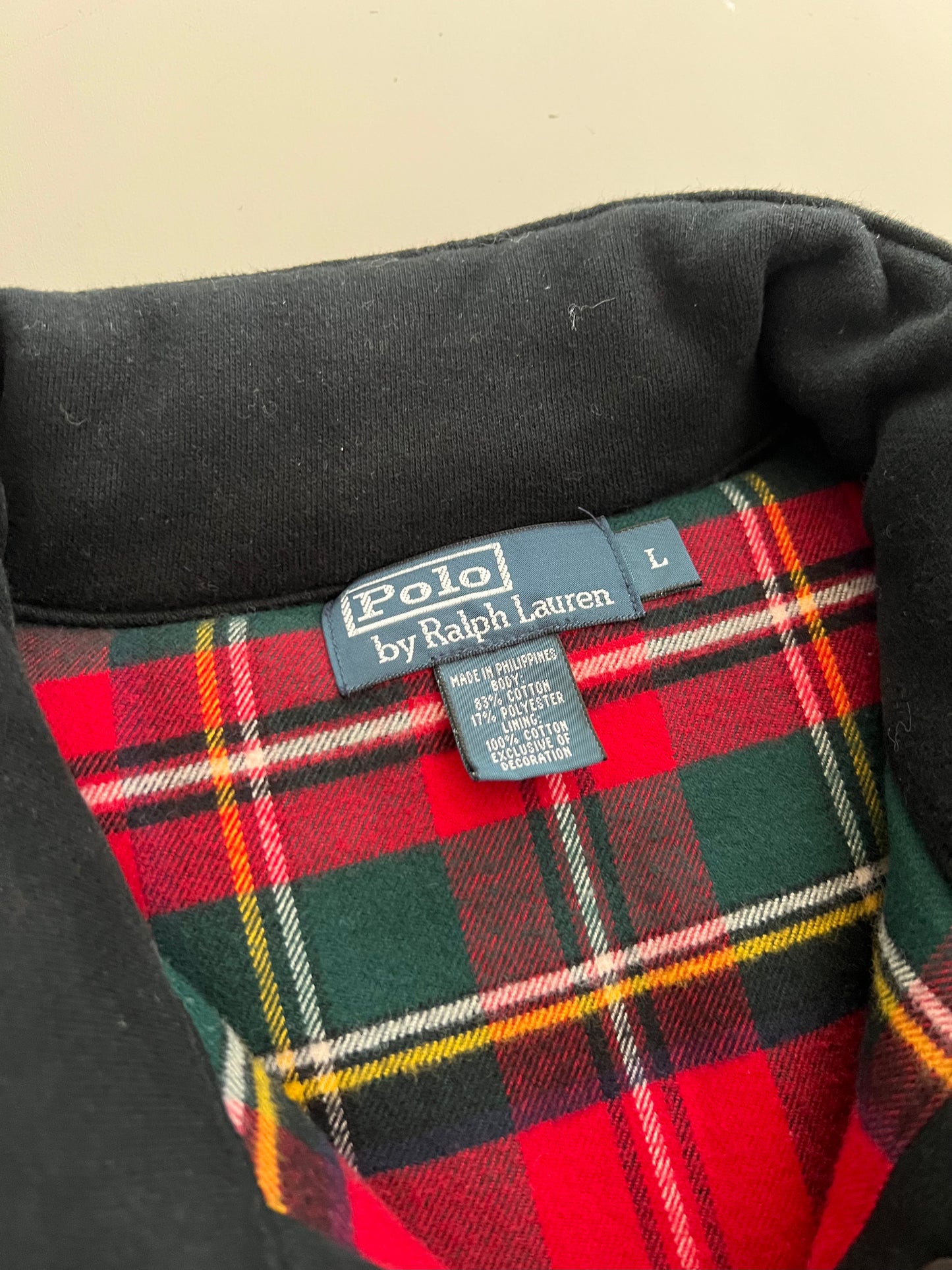 Large Polo Ralph Lauren Plaid Lined Vest