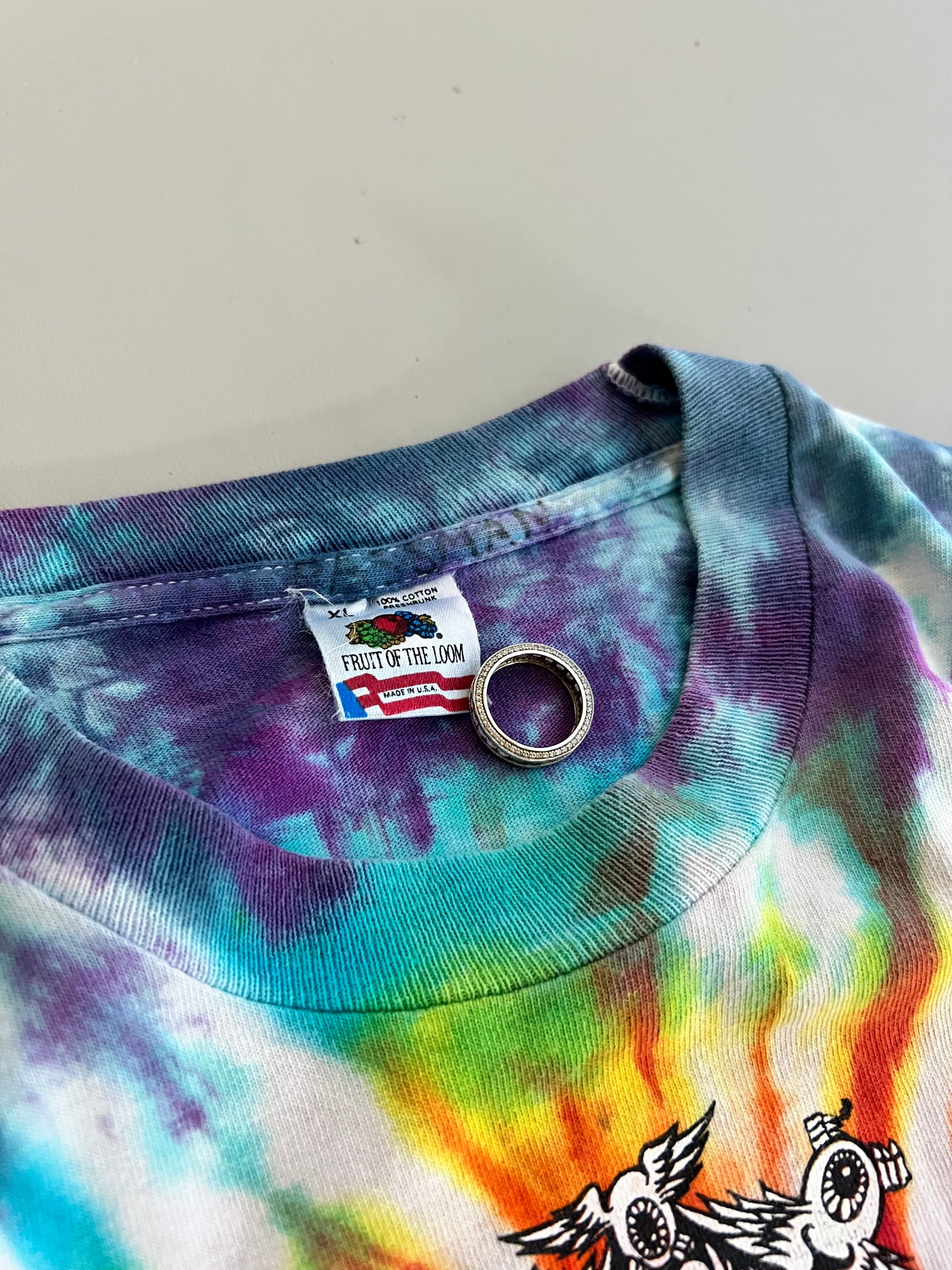 XL 1988 Grateful Dead Eyes of the World Jester Psych T-shirt